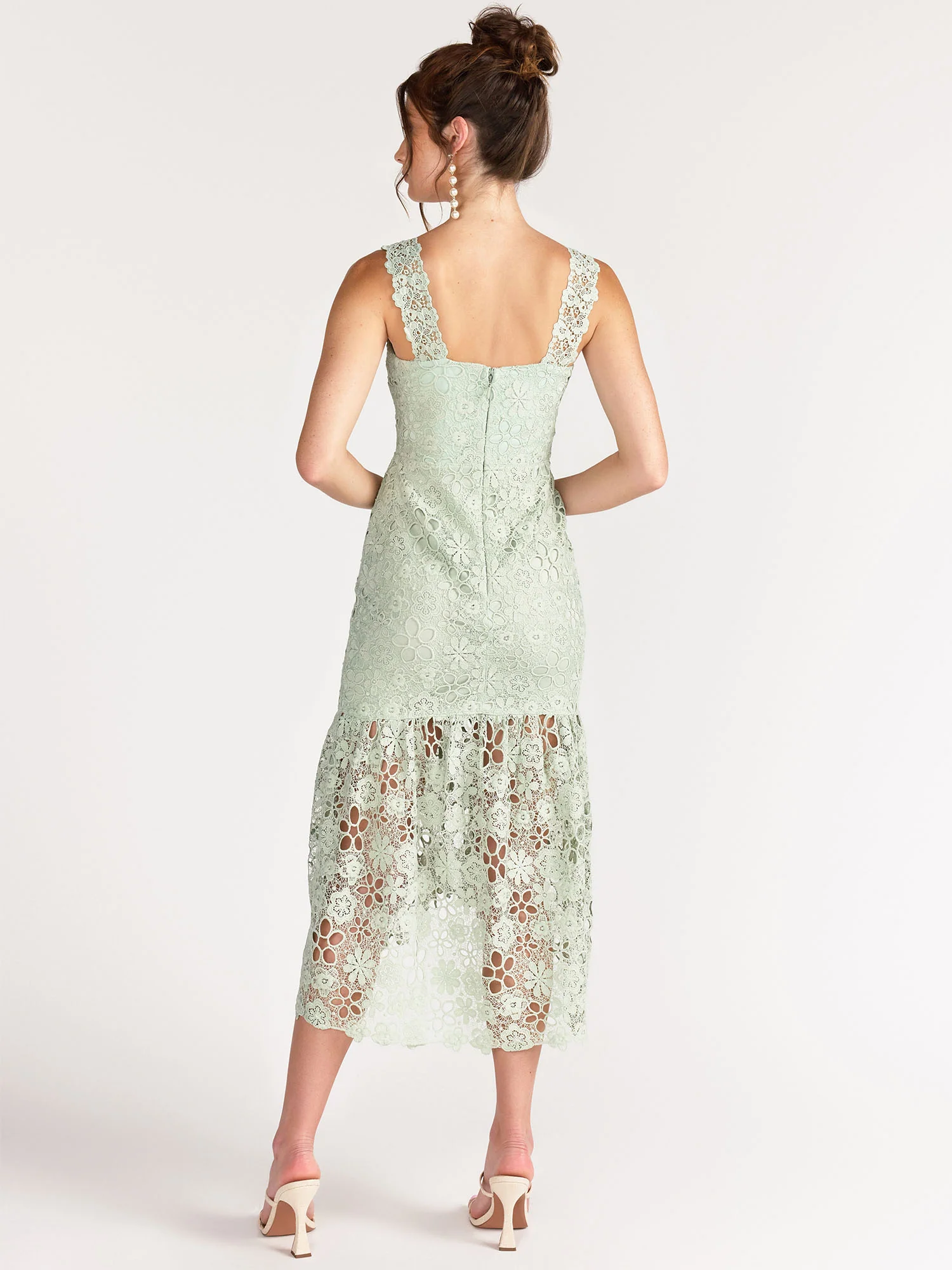 Just Me Square Neck Lace Dress - Brands We Love - Image 7