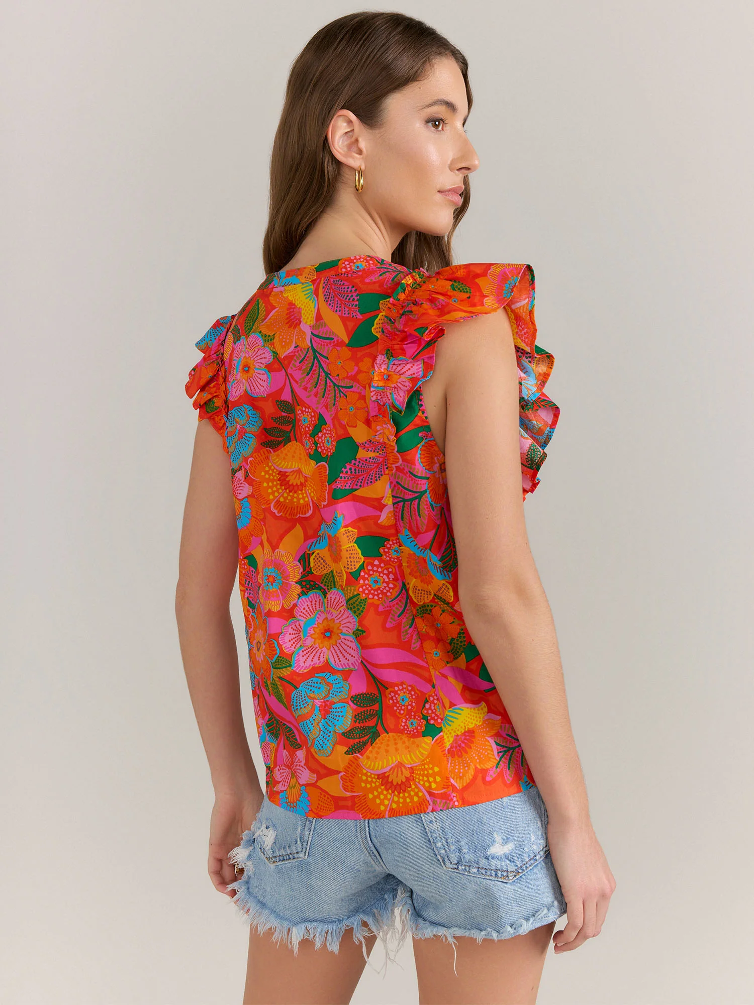 Sugarlips Flutter Sleeve Floral Blouse - Brands We Love - Image 3