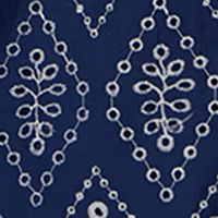 Short Sleeve Eyelet Wrap Dress - Image 5