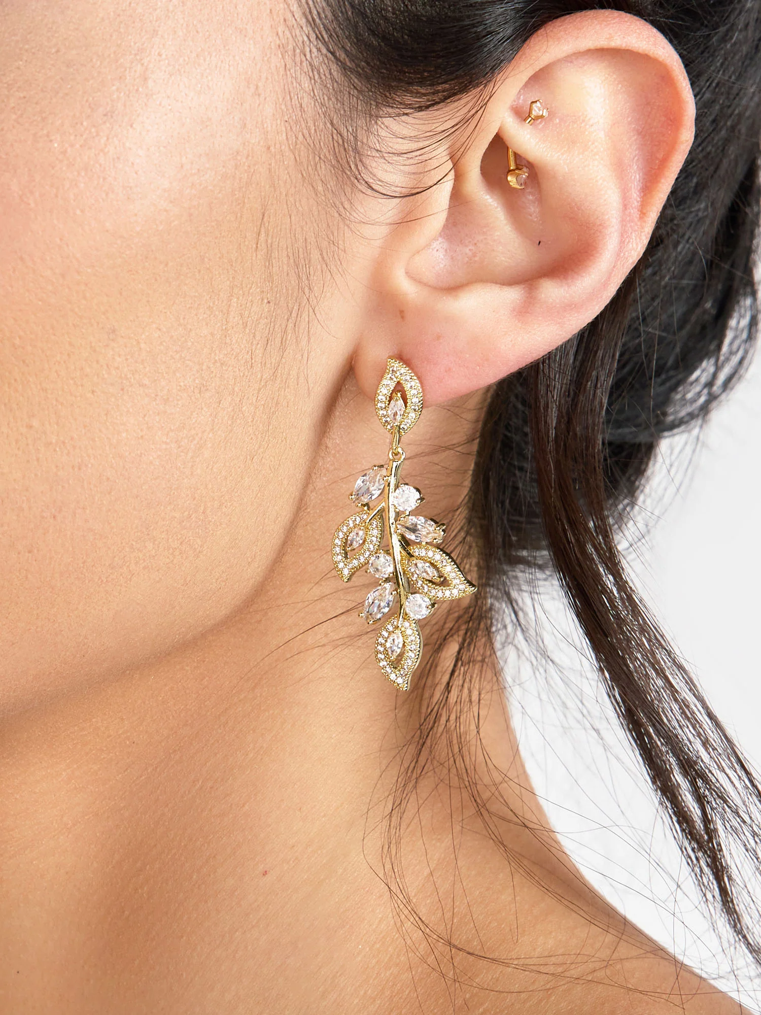 Statement Leaf Earrings - Image 4