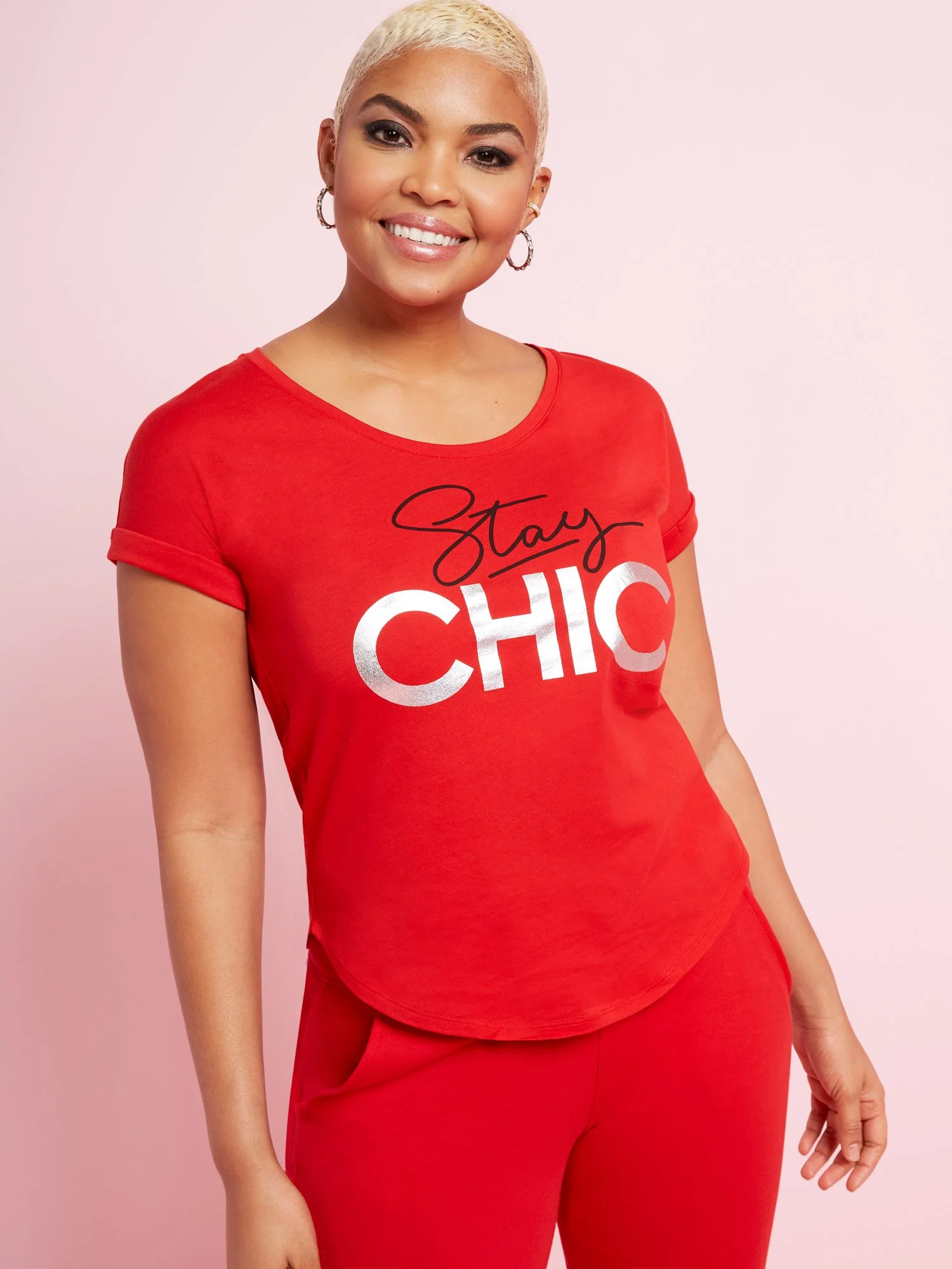 Stay Chic Graphic Tee - Image 2