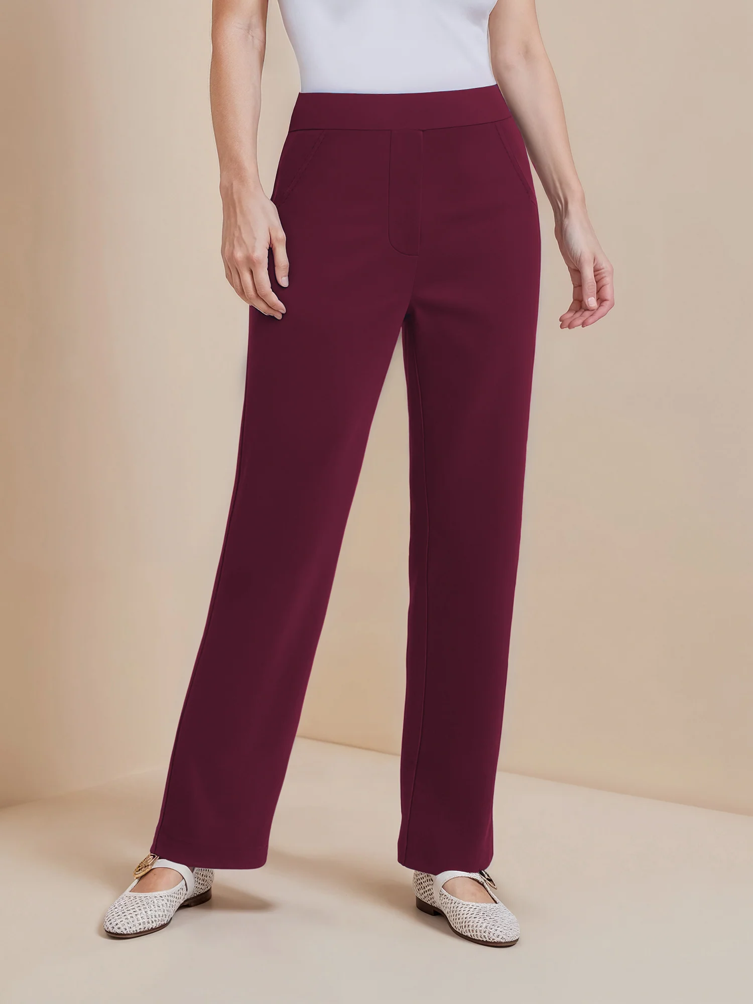 Straight Fit Ponte Pant - Image 4