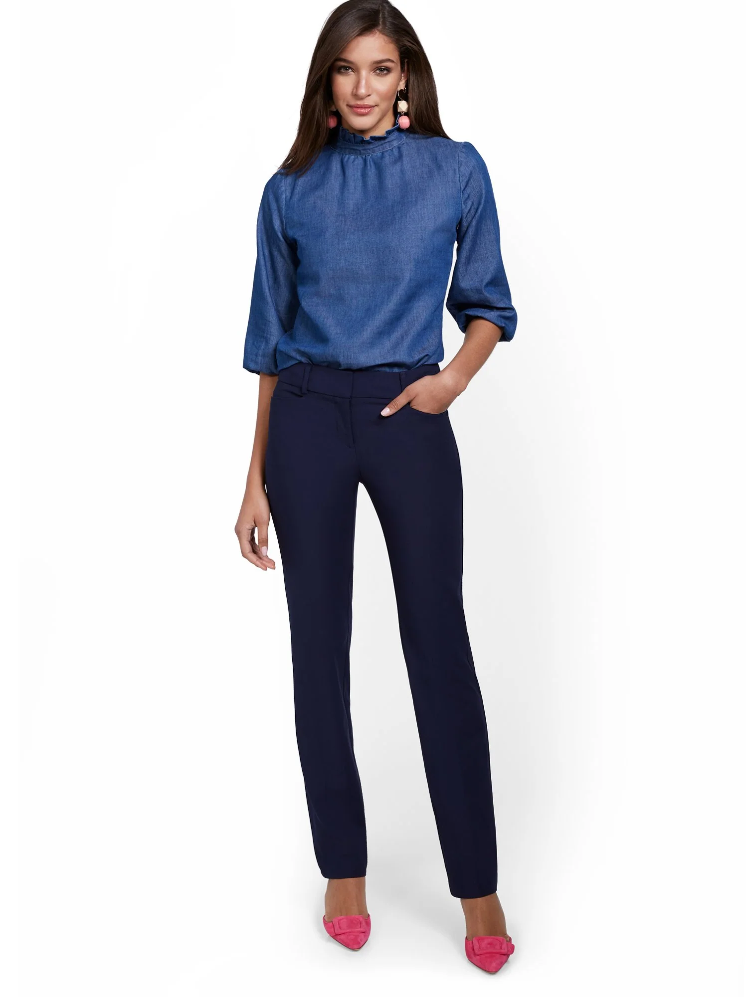 Straight-Leg Pant - All-Season Stretch - 7th Avenue - Image 11