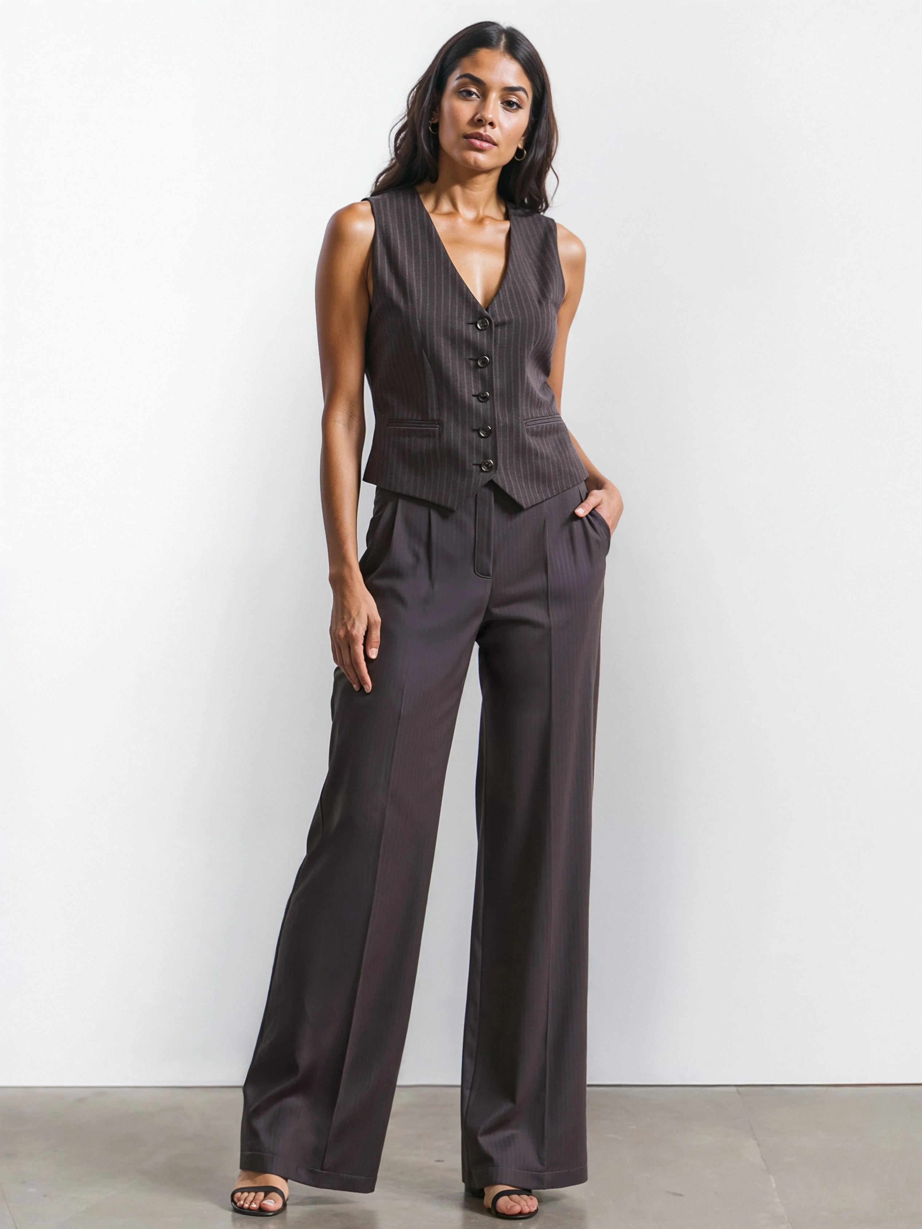 Striped Straight Pants - Image 5