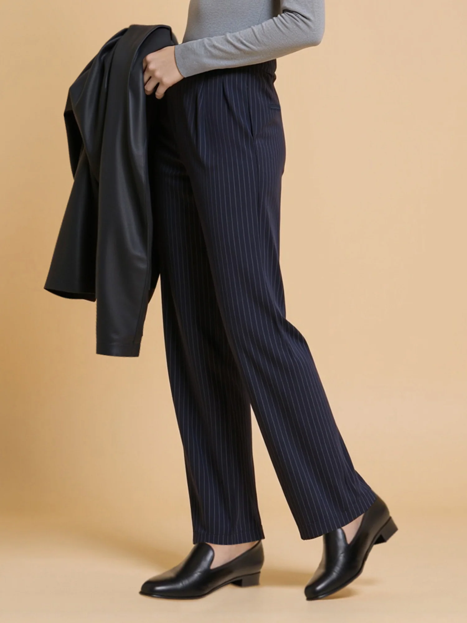 Striped Straight Pants - Image 9