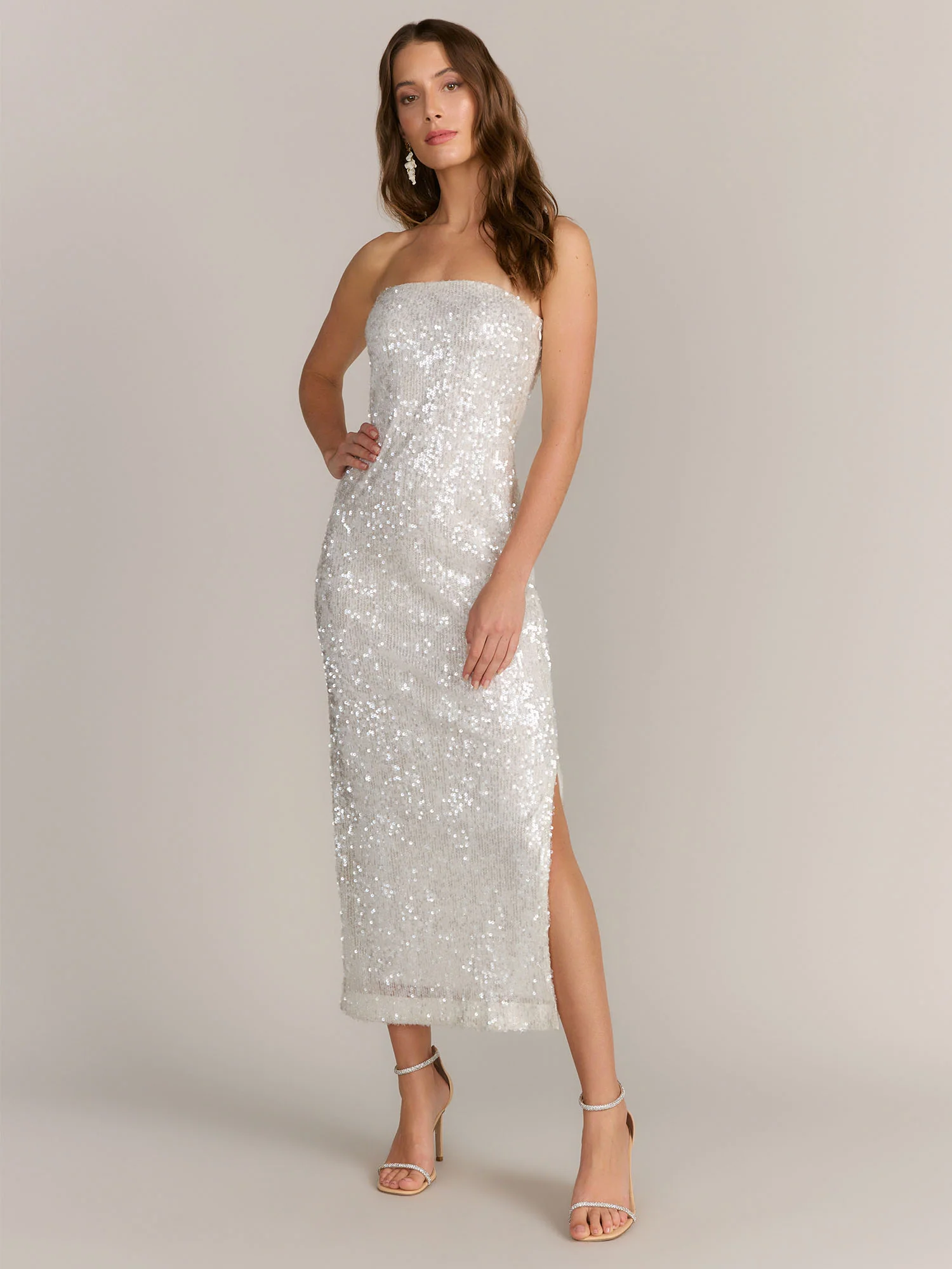 Endless Rose Strapless Clear Sequin Dress - Brands We Love