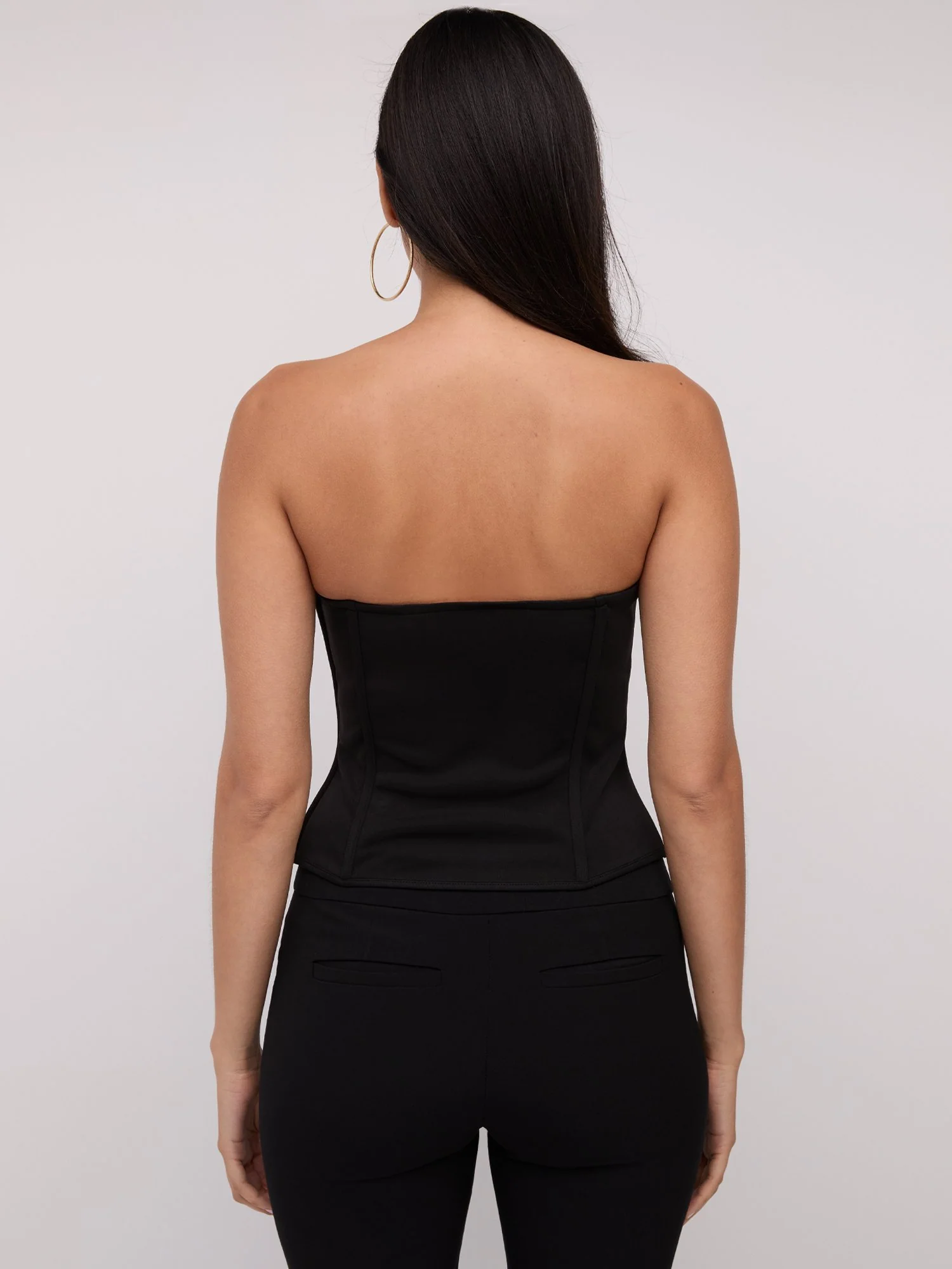 Strapless Corset Knit Top - Image 3