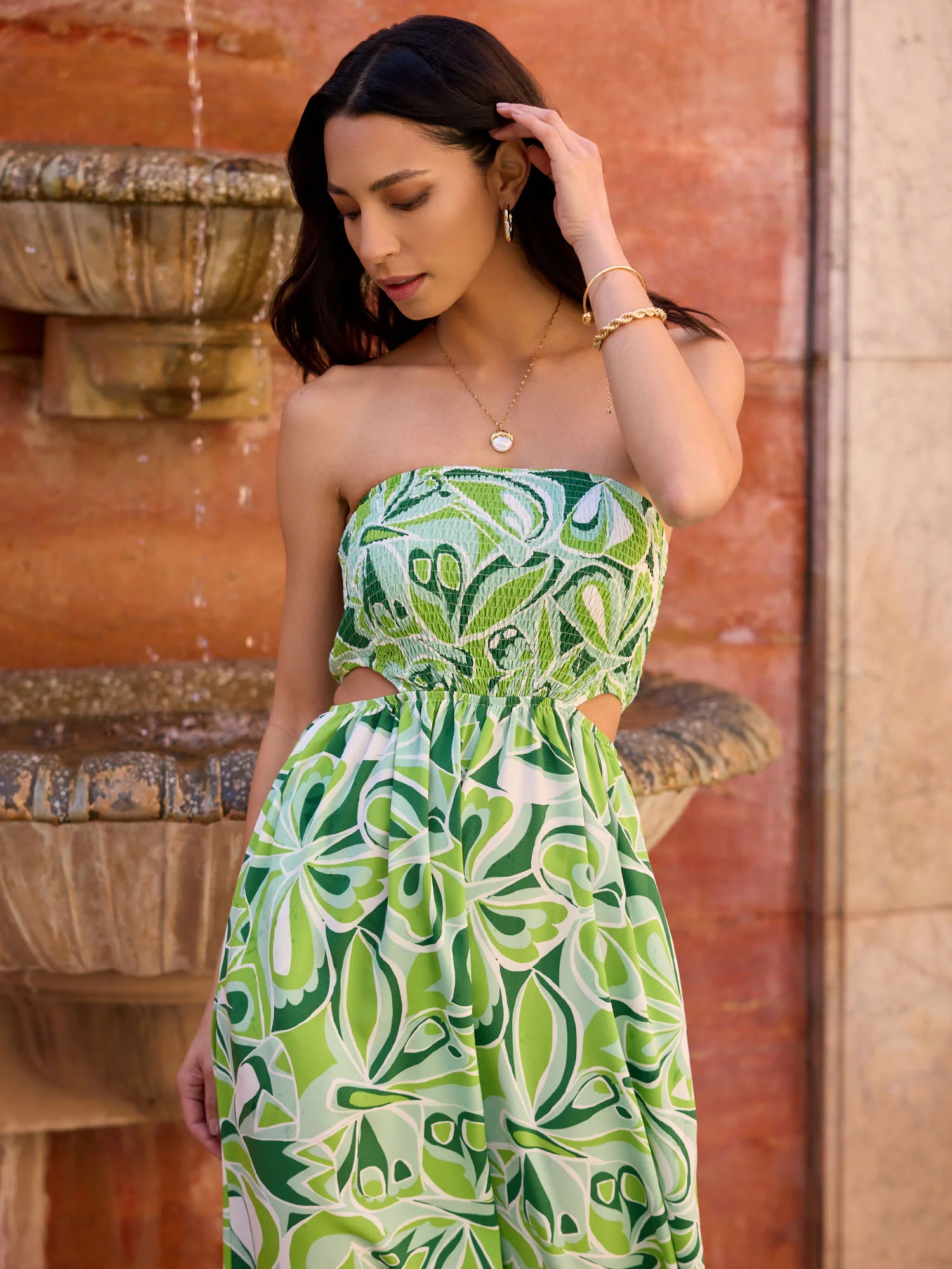 Aakaa Strapless Cutout Wide Leg Jumpsuit - Brands We Love - Image 6