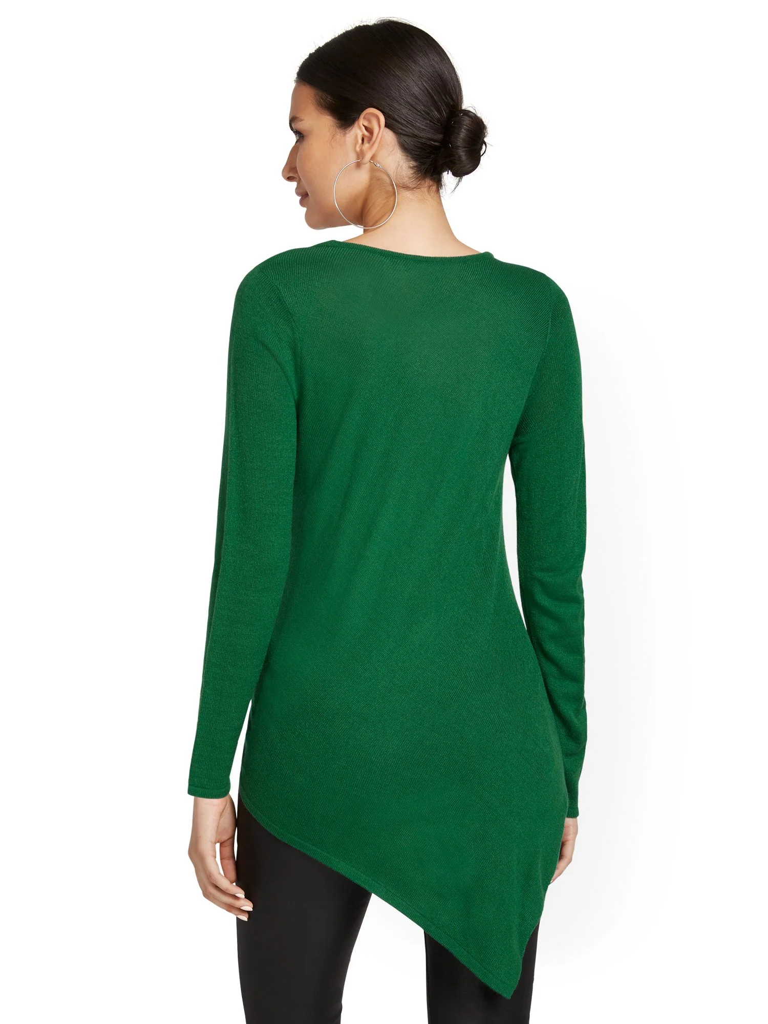 Stripe Asymmetrical Tunic Sweater - Image 10