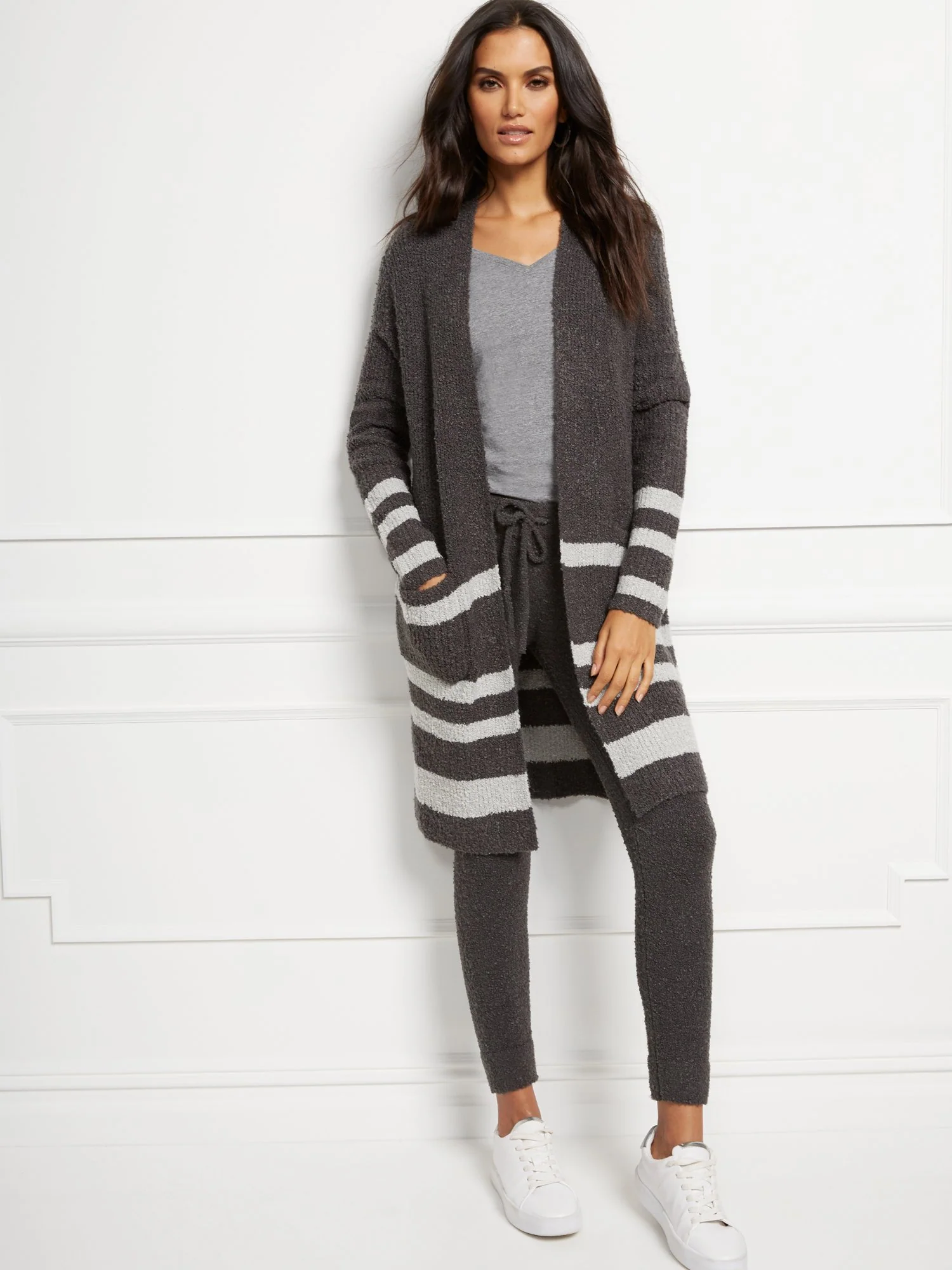 Stripe Boucle Cardigan - Image 2