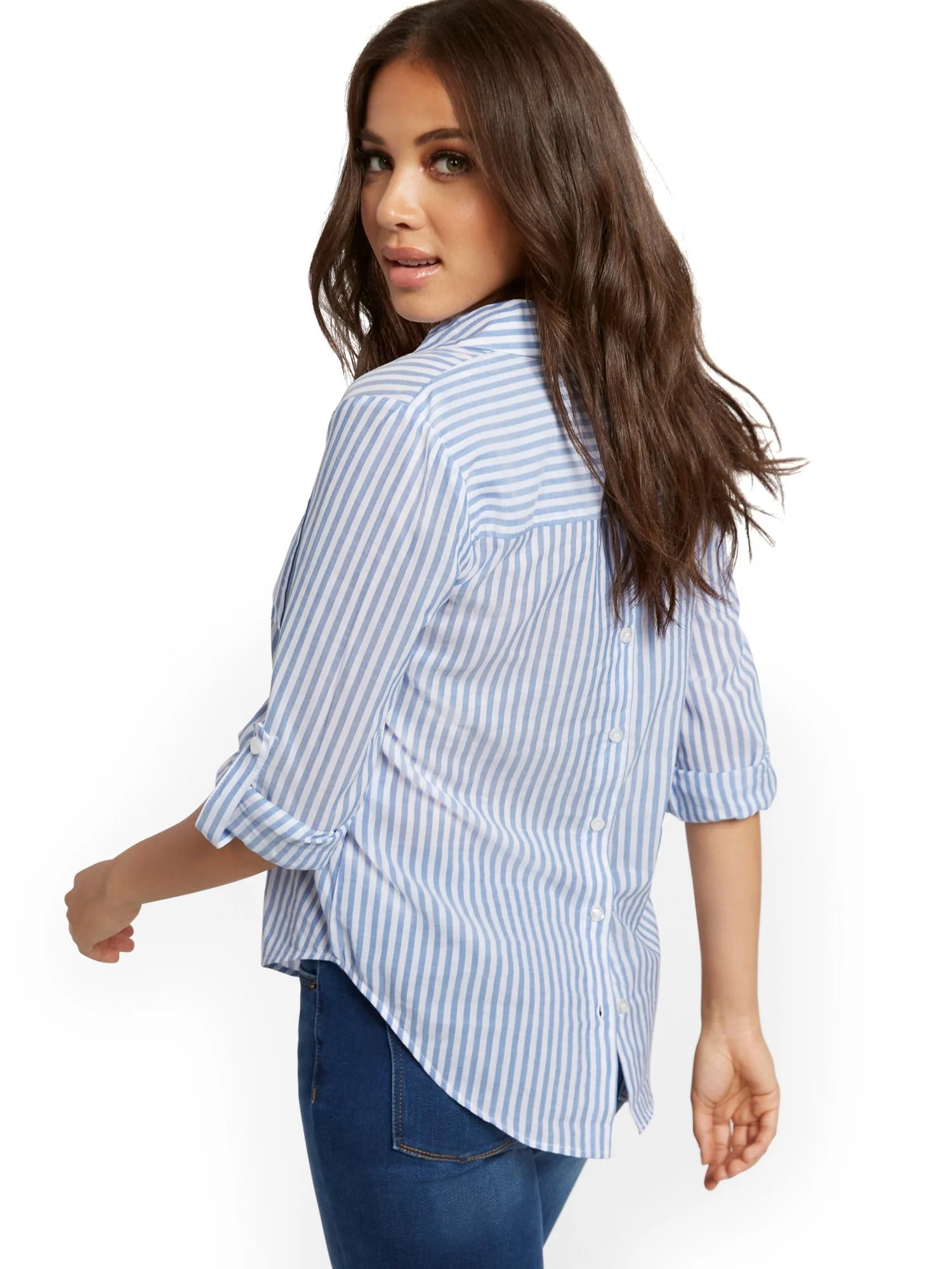 Stripe Button-Back Shirt - Image 2