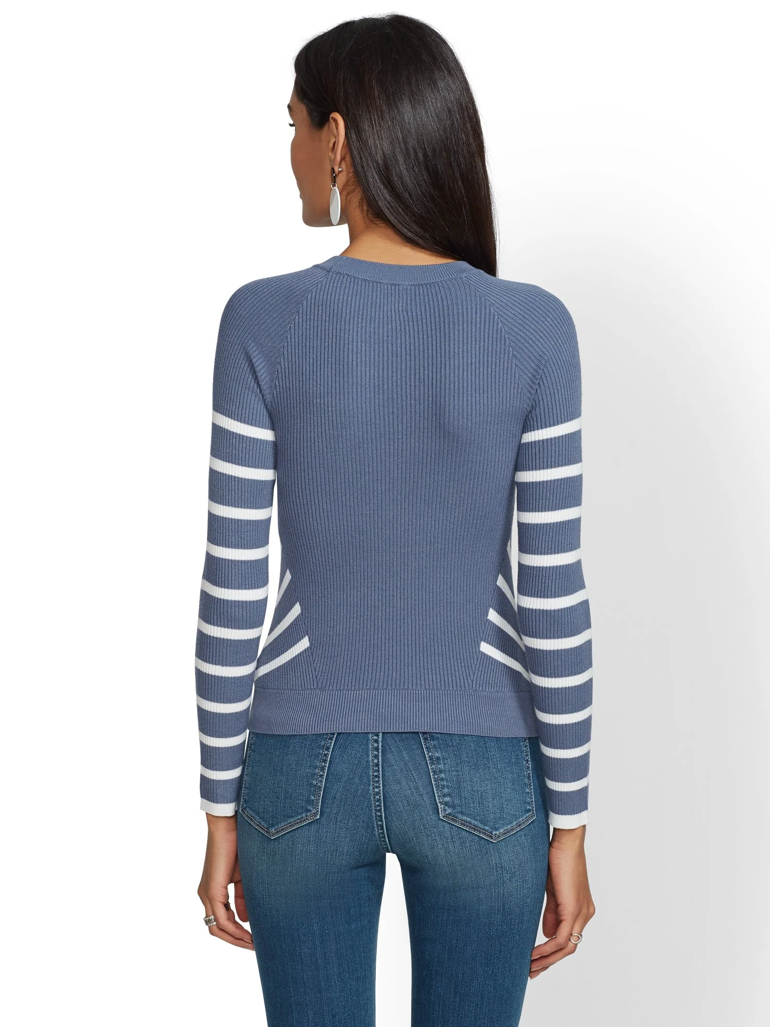 Stripe Crewneck Ribbed-Knit Sweater - Image 3