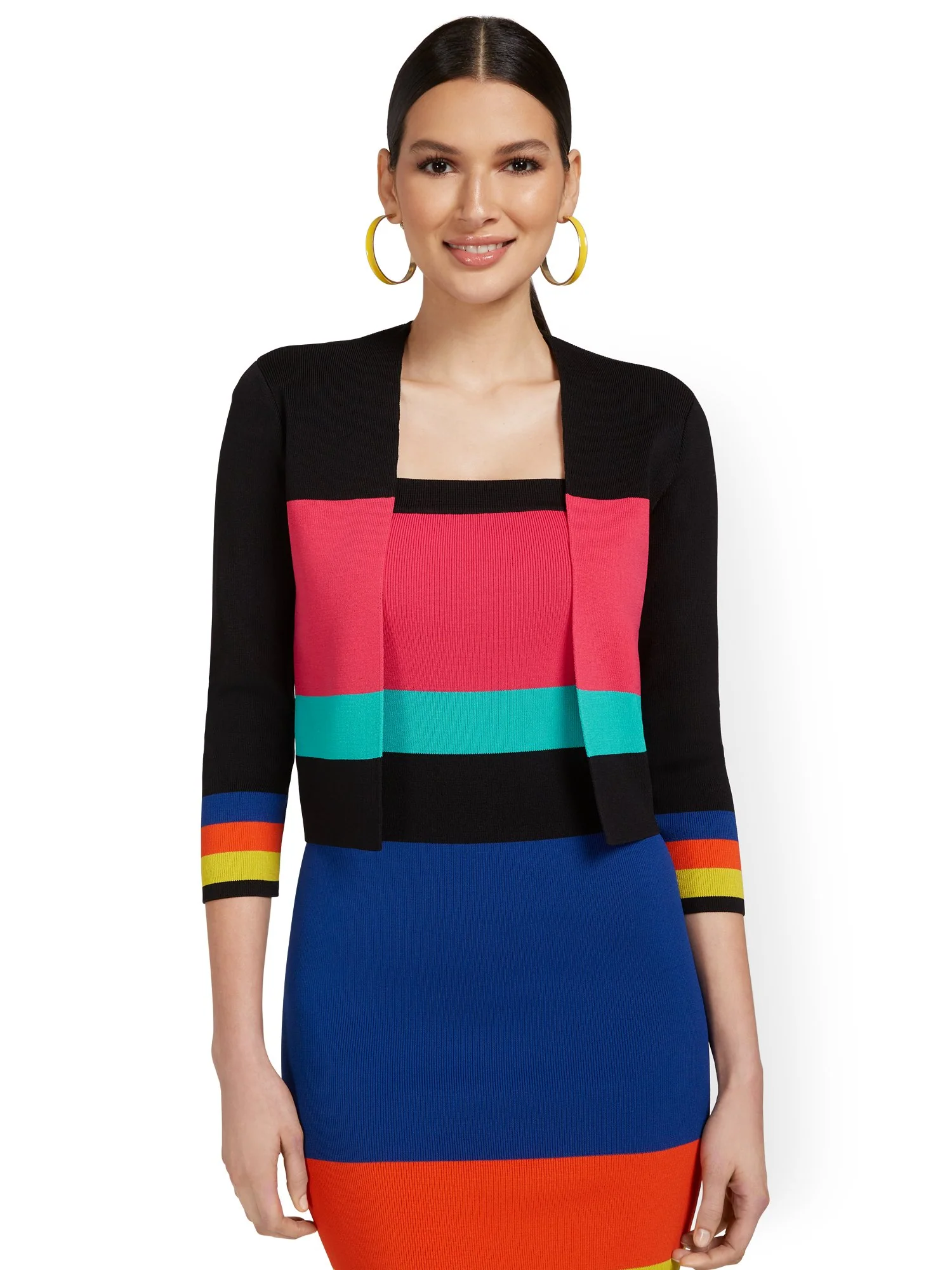 Stripe Crop Cardigan - Image 2