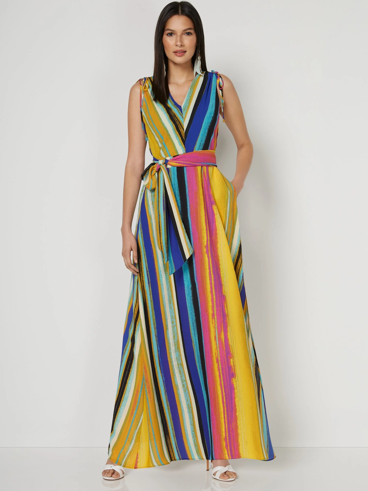 Stripe Slit Maxi Dress - Image 2