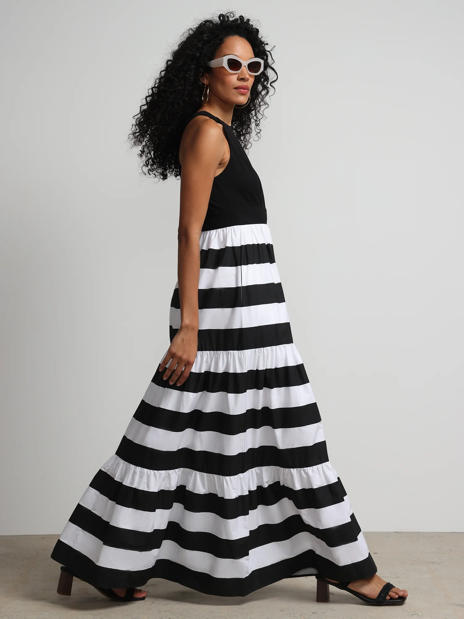 Striped Boatneck Maxi Dress - Image 2