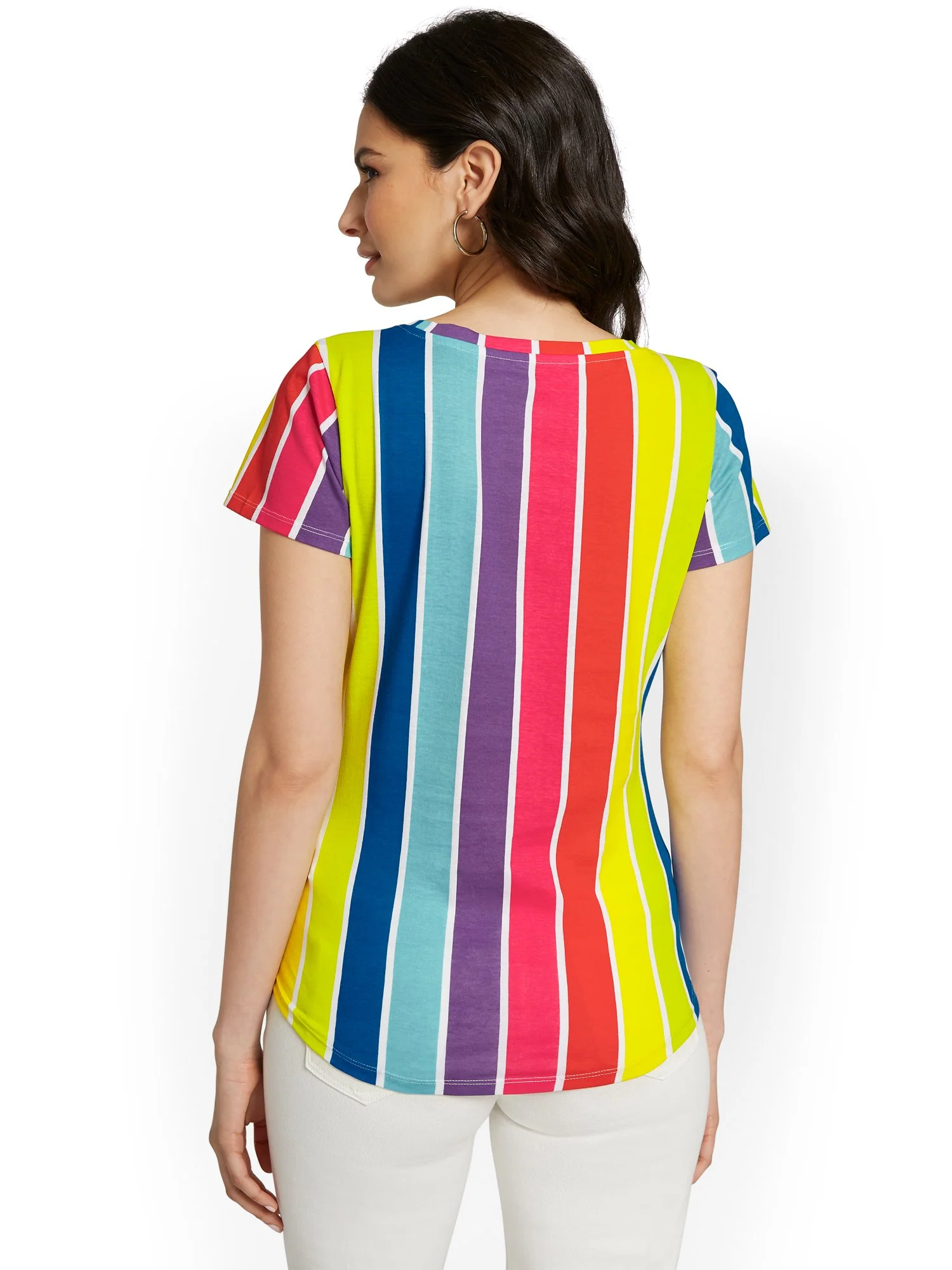 Striped Crewneck Perfect Tee - Image 3