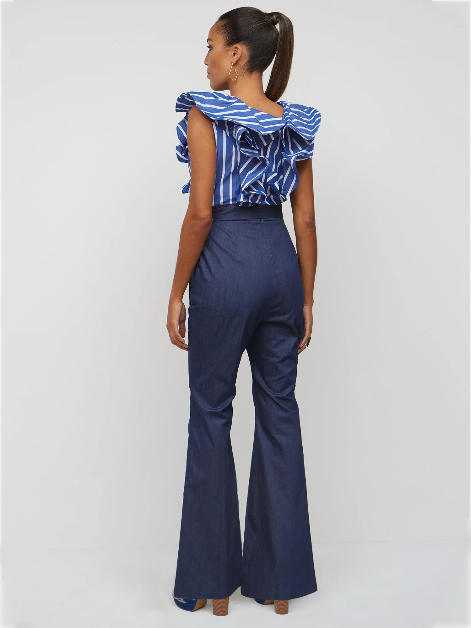 Striped Ruffle Jumpsuit - Image 2