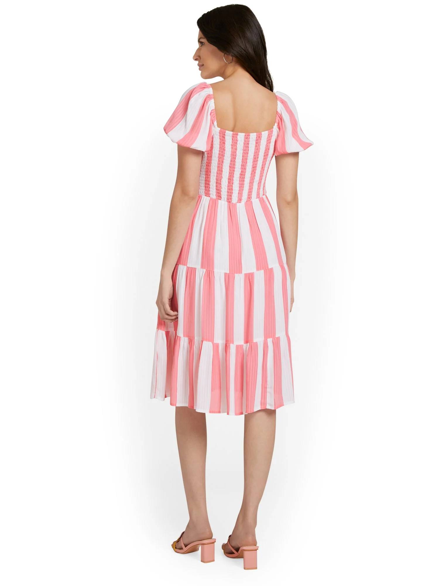 Striped Smock-Front Dress - Image 3