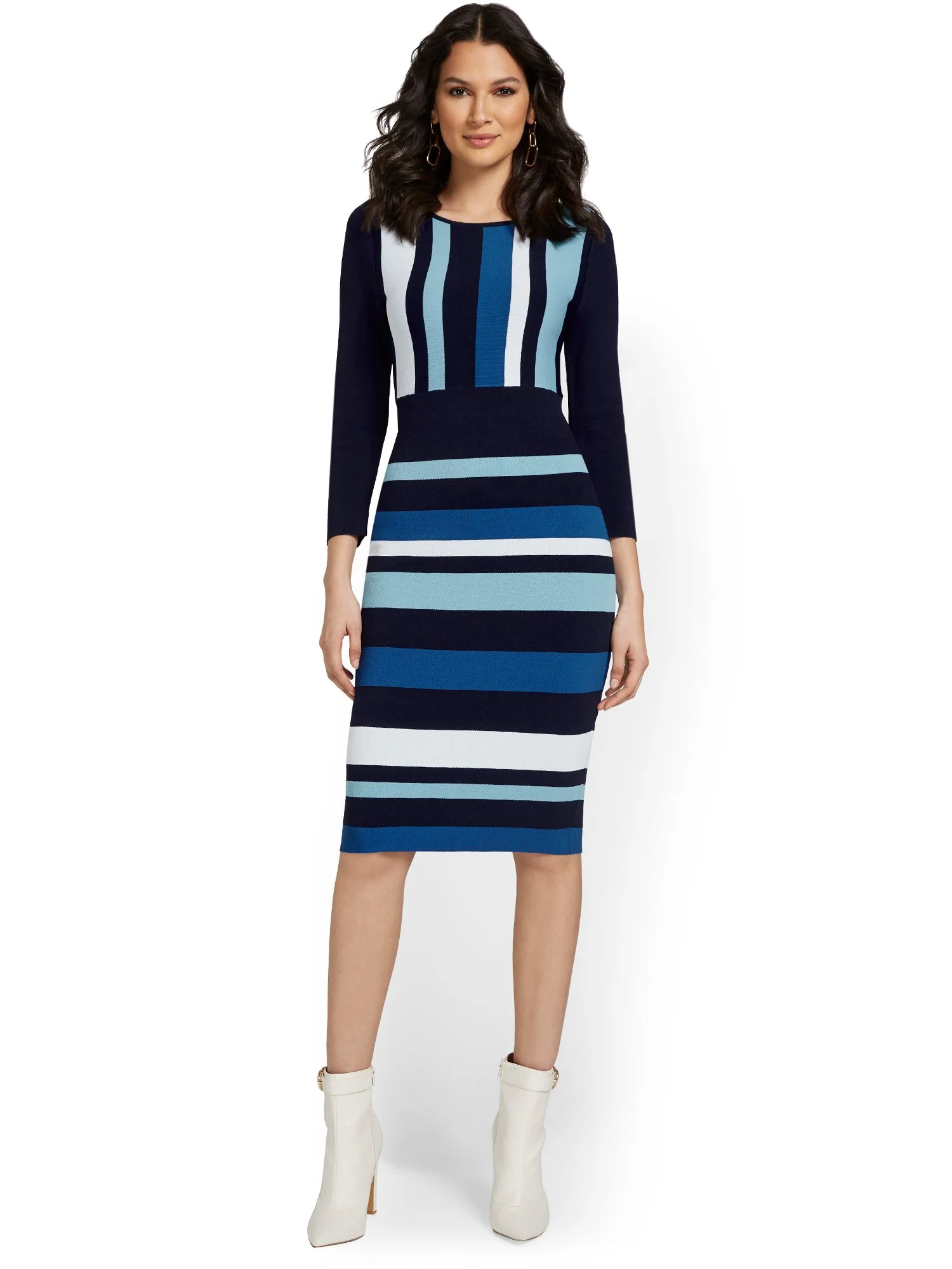 Striped Sweater Dress - Image 2