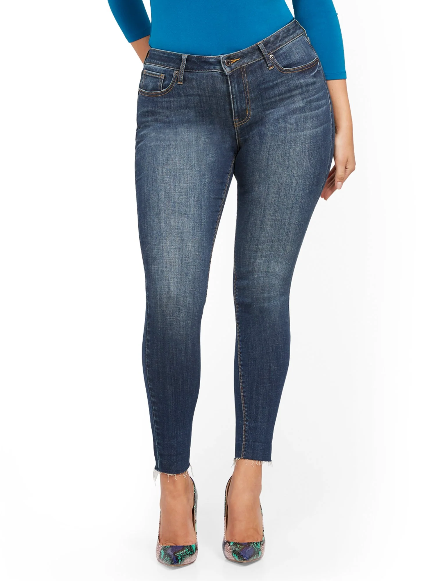 Sunday Mid-Rise Super-Skinny Jeans - Foxy Blue - Image 2