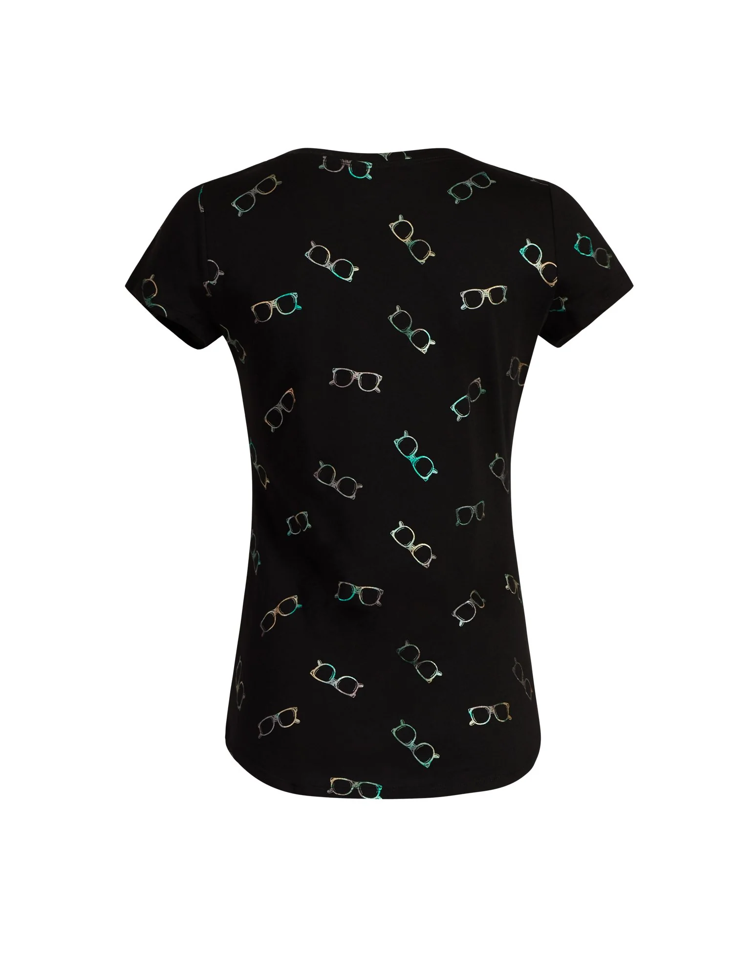 Sunglasses-Print V-Neck Perfect Tee - Image 3