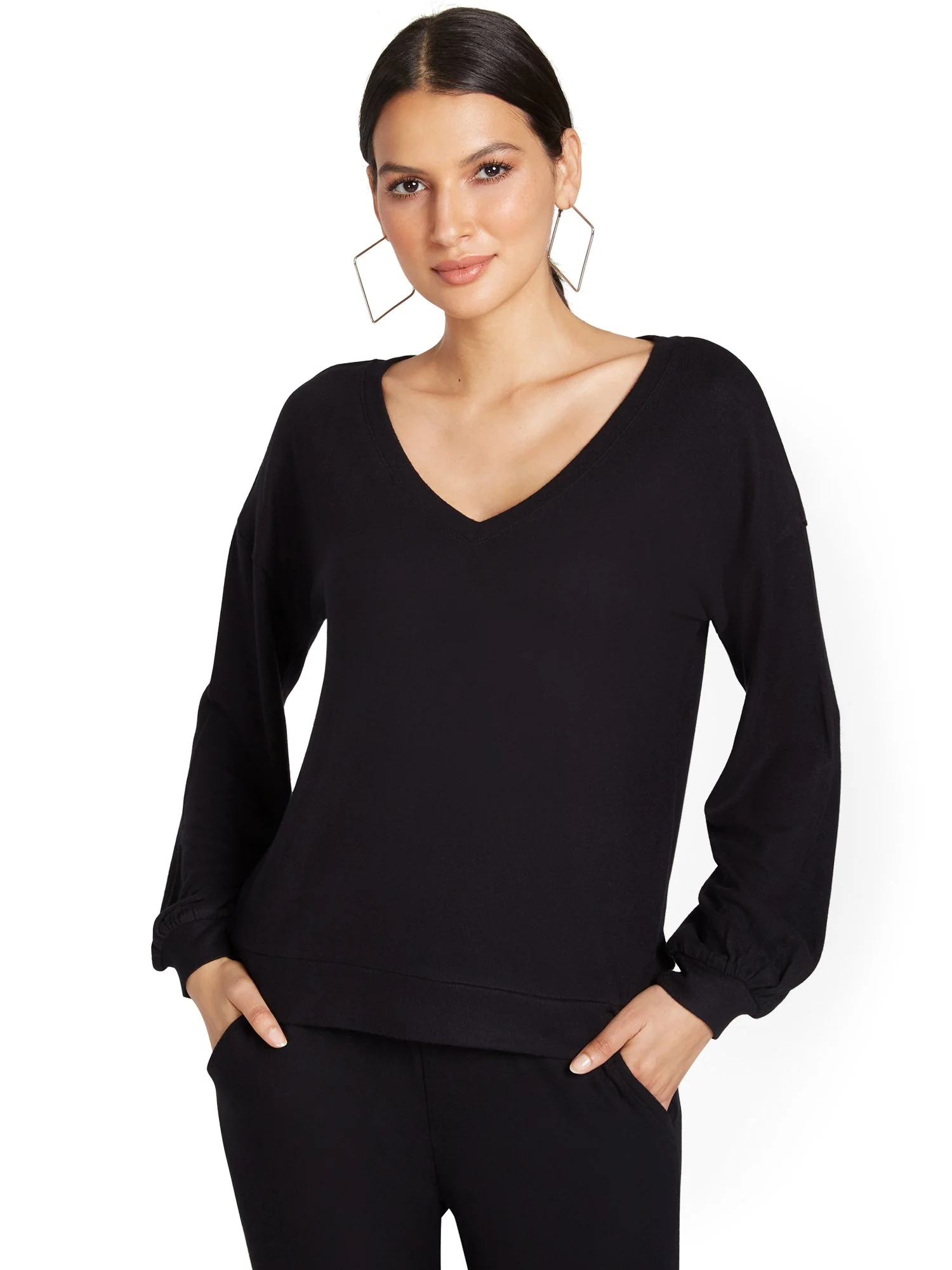 Super-Soft Balloon-Sleeve Pullover - Image 2