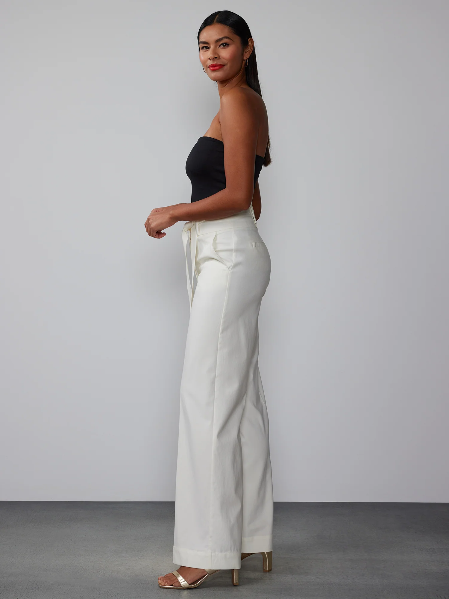 Tall Wide Leg Tie Waist Pant - Image 2