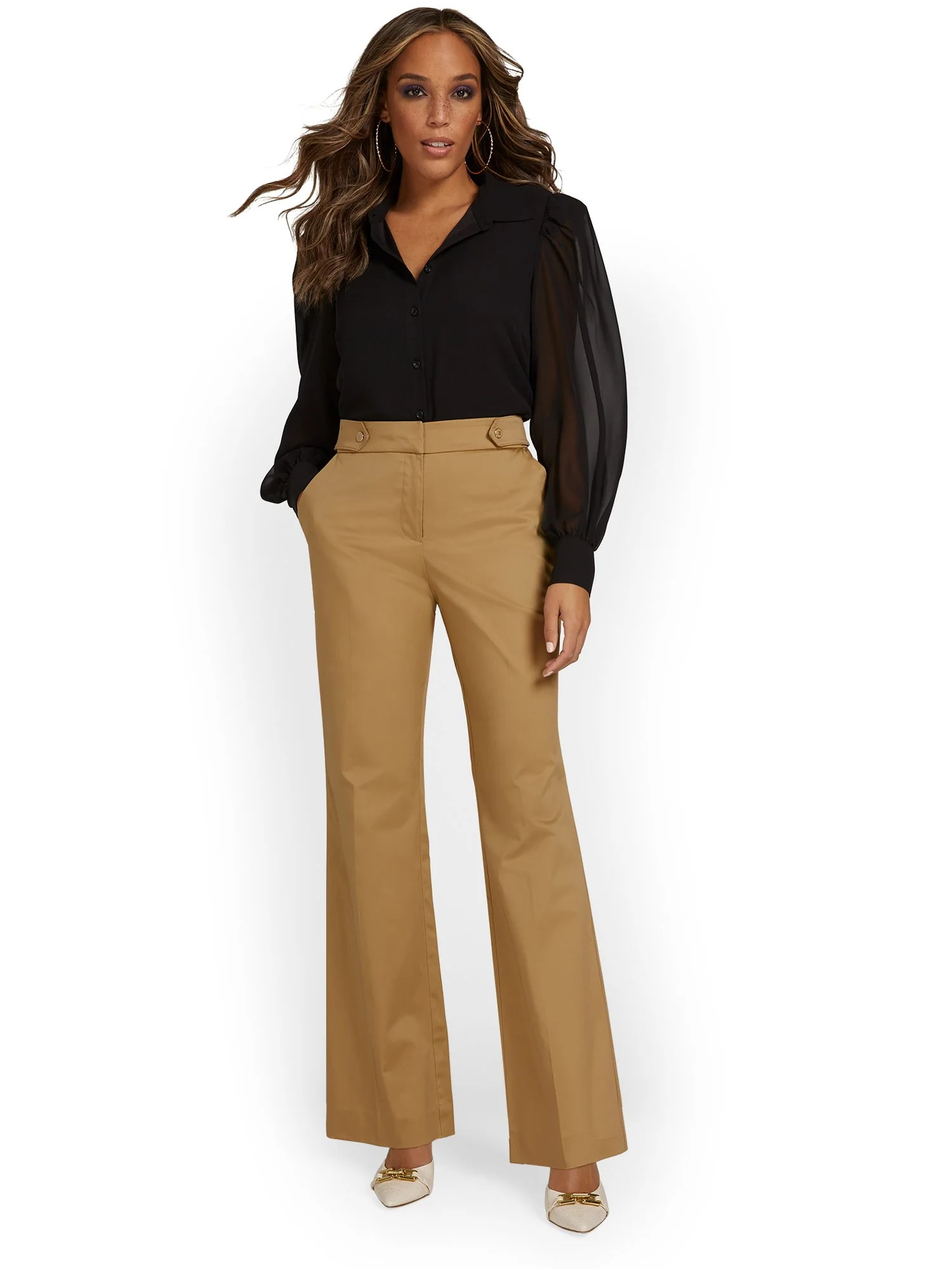 Tab-Waist Wide-Leg Pant - Image 9