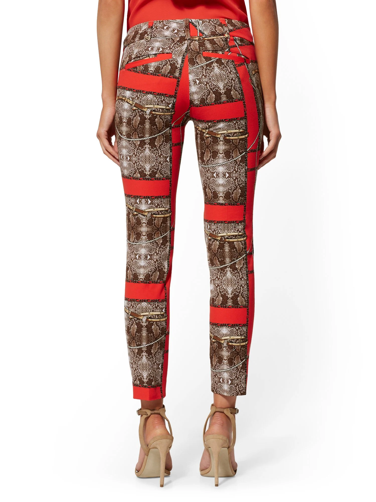 Tall Audrey Slim Leg Ankle Pant - Snake & Link Print - Image 3