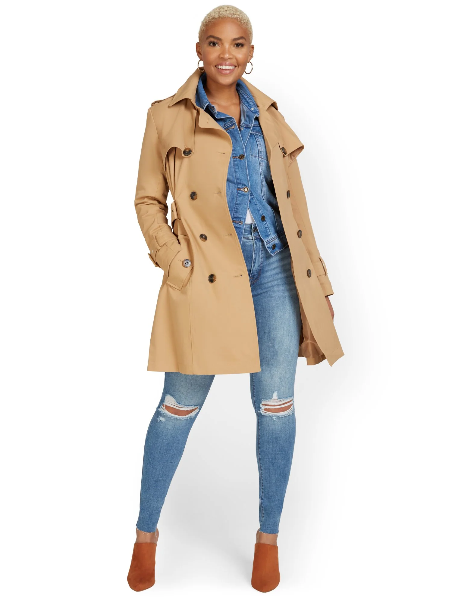 Tall Belted Trenchcoat - City Trench Collection - Image 6