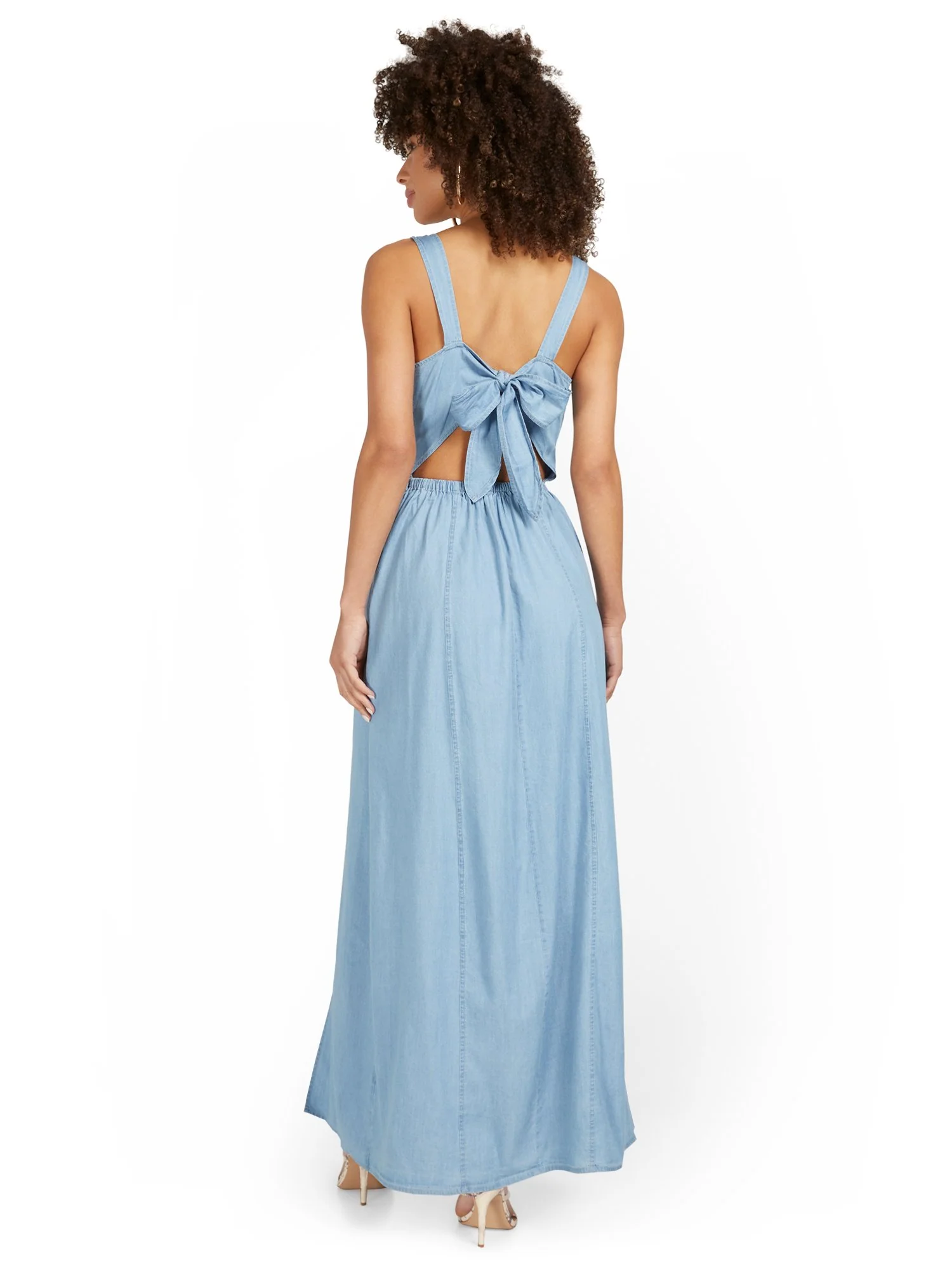 Tall Bow-Back Slit-Front Maxi Dress - Image 3