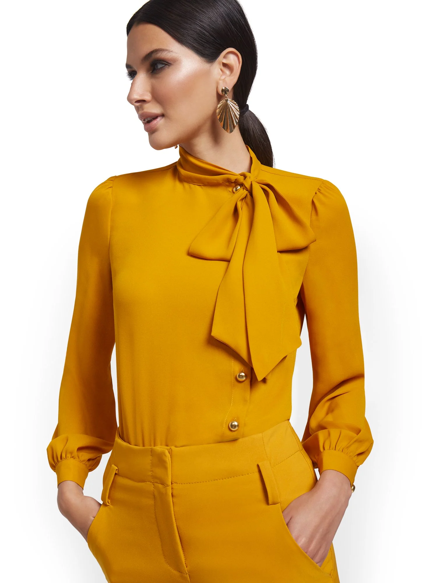 Tall Bow-Neck Blouse - Image 5