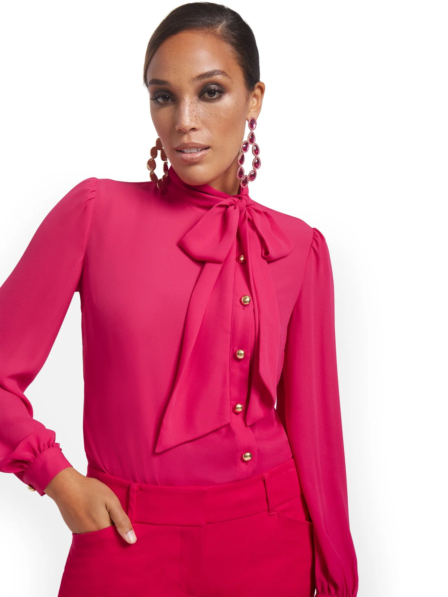 Tall Bow-Neck Blouse - Image 8