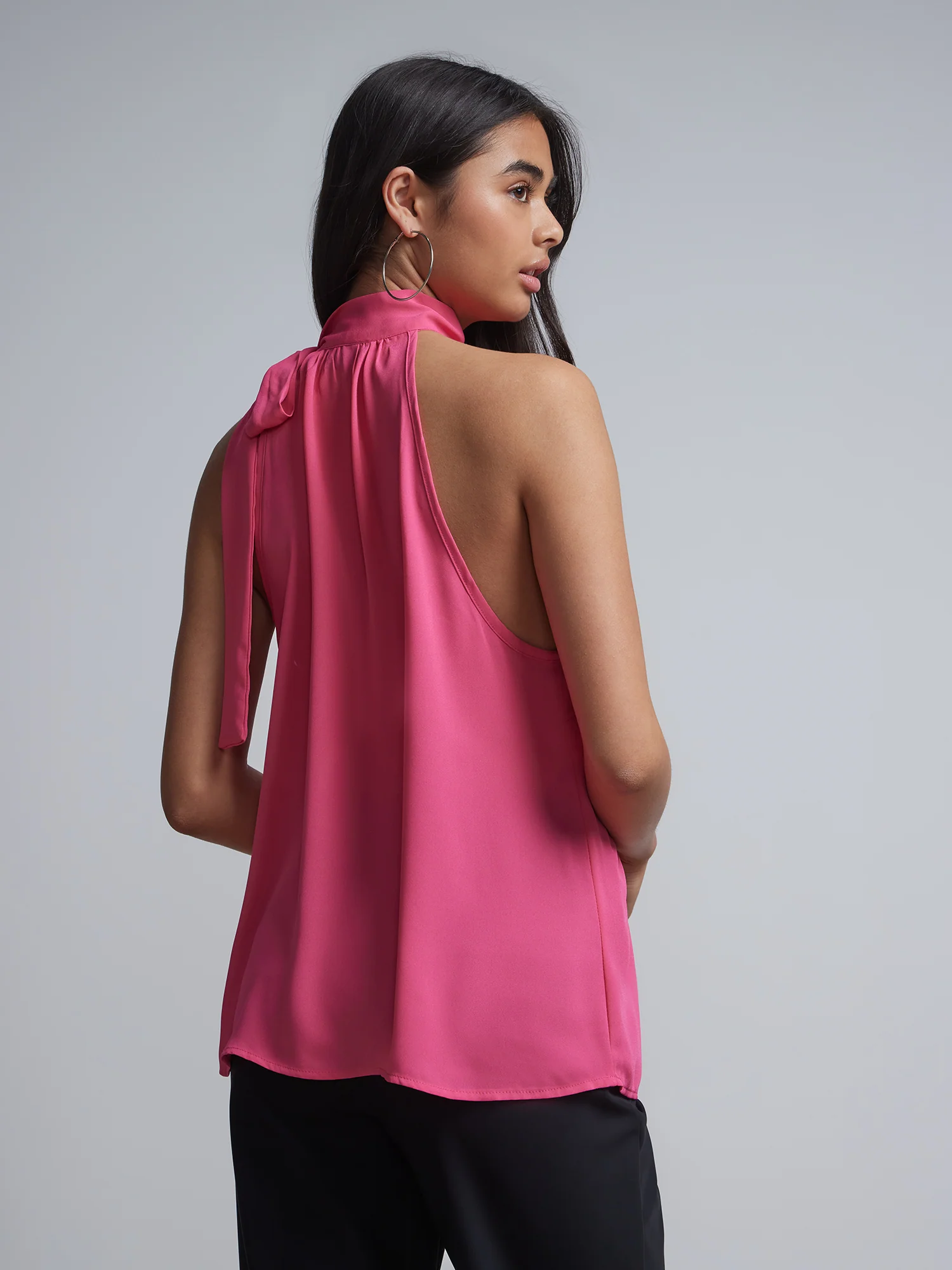 Tall Bow-Neck Halterneck Blouse - Image 13