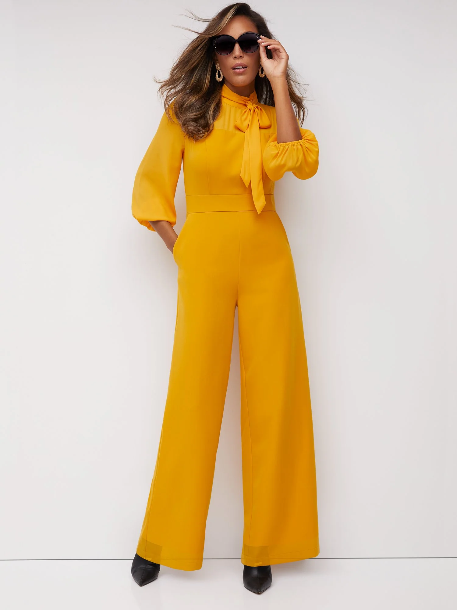 Tall Bow-Neck Wide-Leg Jumpsuit - Image 2