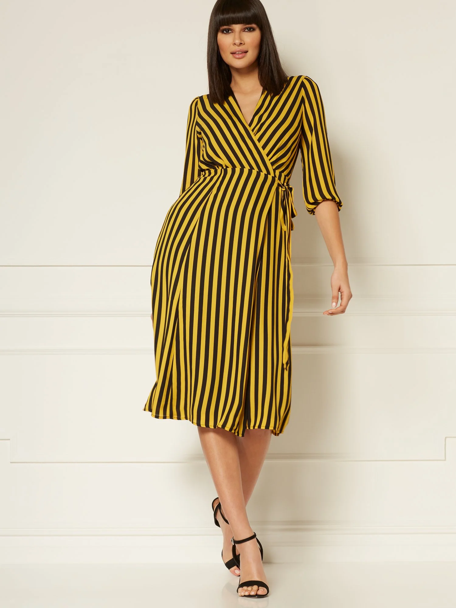 Tall Brenda Stripe Wrap Dress - Eva Mendes Collection - Image 2
