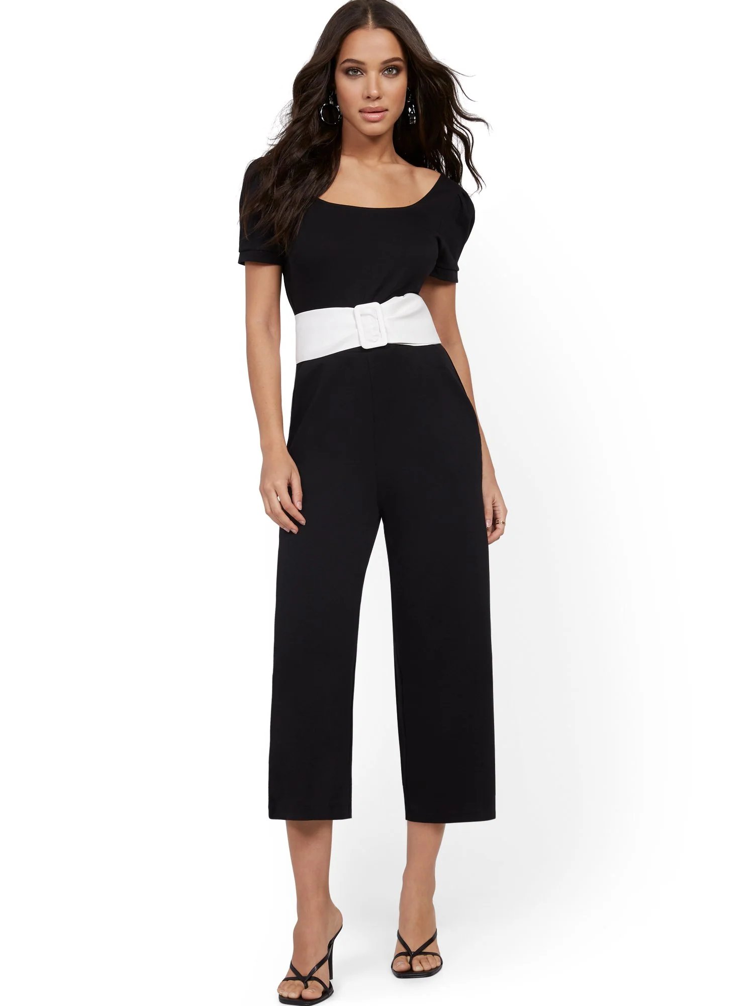 Tall Cotton Knit Culotte Jumpsuit