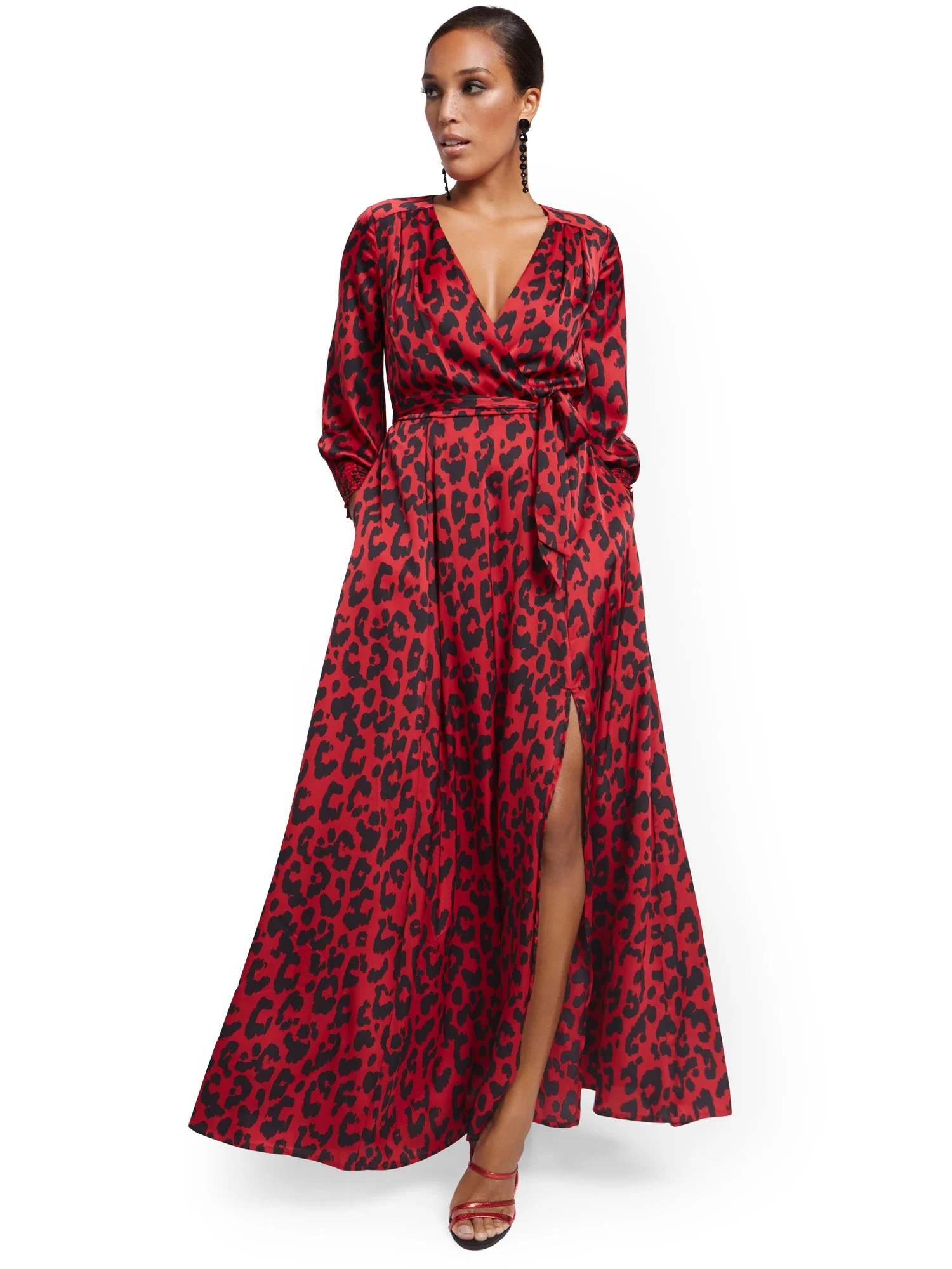 Tall Faux Wrap Maxi Dress - Image 2