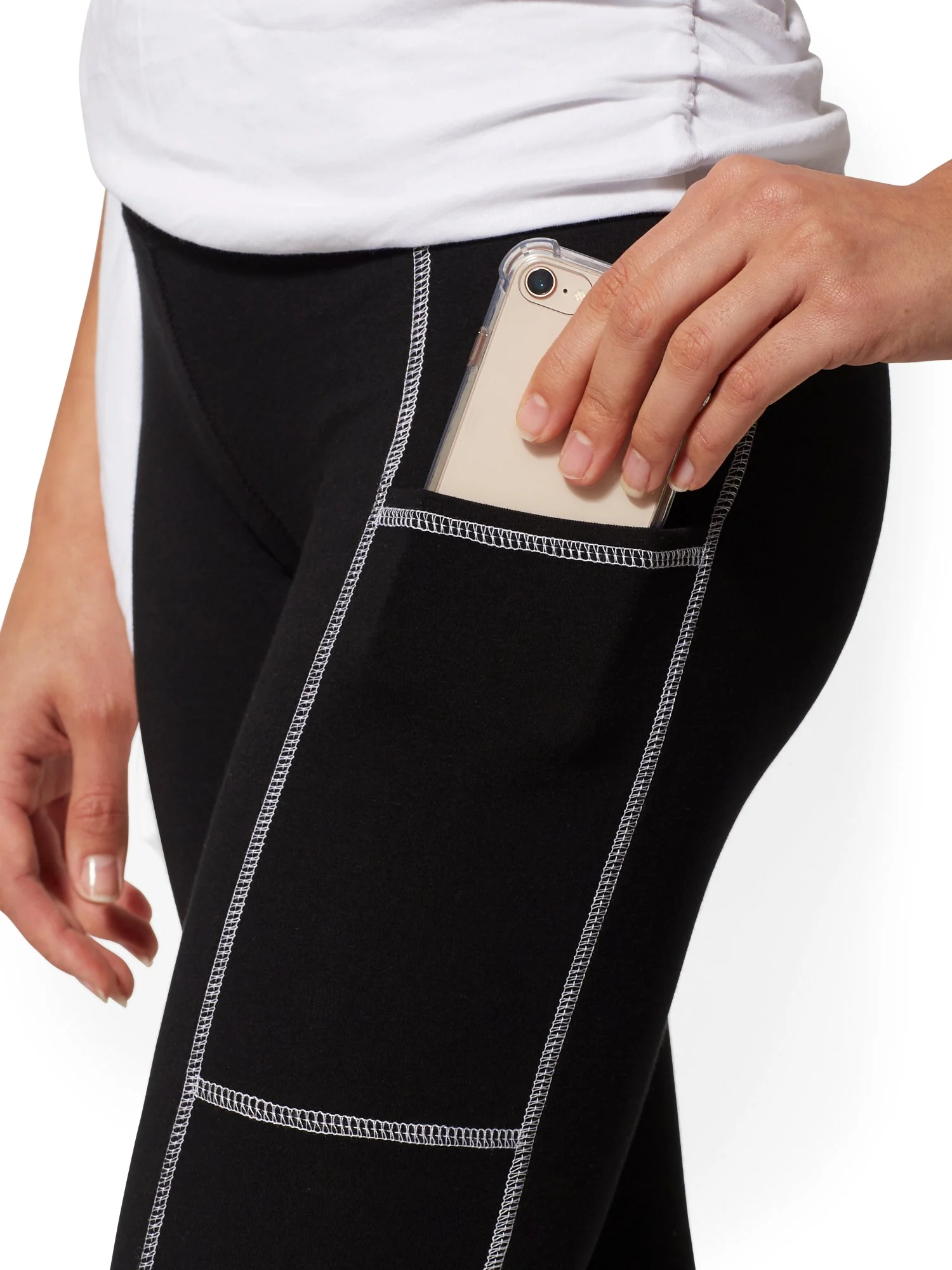 Tall High-Waisted Black Pocket Legging - Image 4