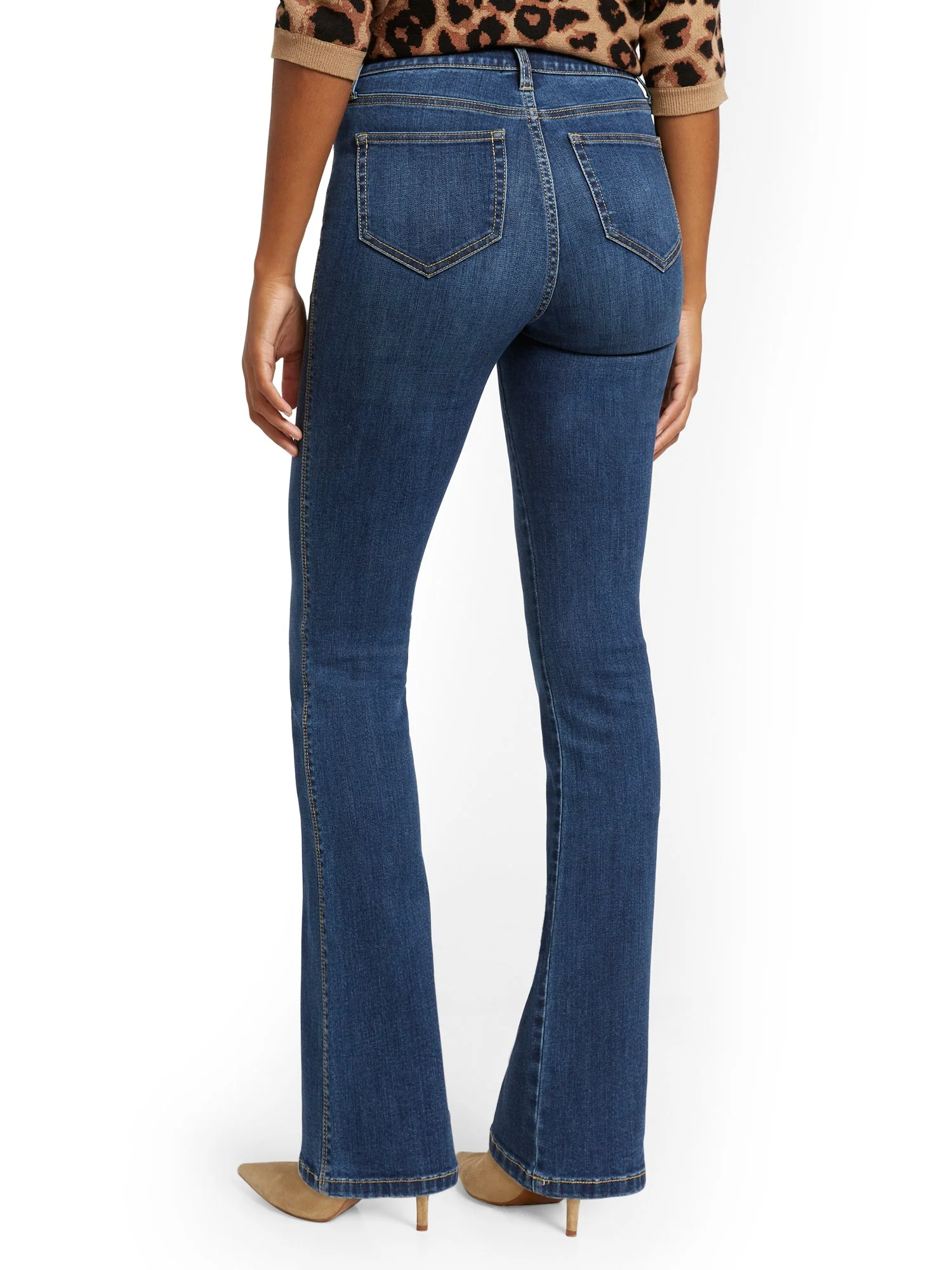 Tall High-Waisted Curvy Barely Bootcut Jeans - Brilliant Blue - Image 3