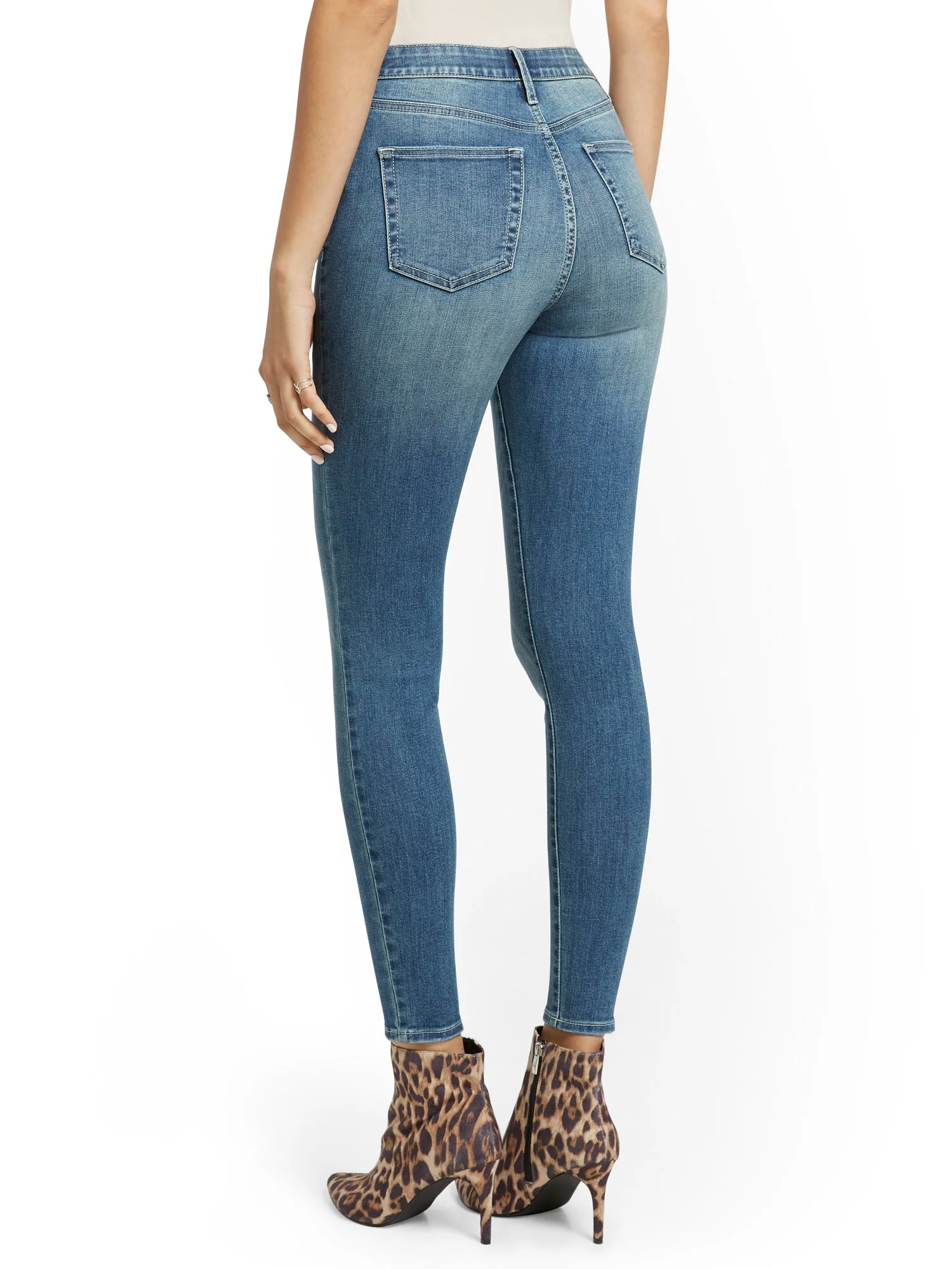 Tall High-Waisted Curvy Skinny Jeans - Vibrant Blue - Image 3