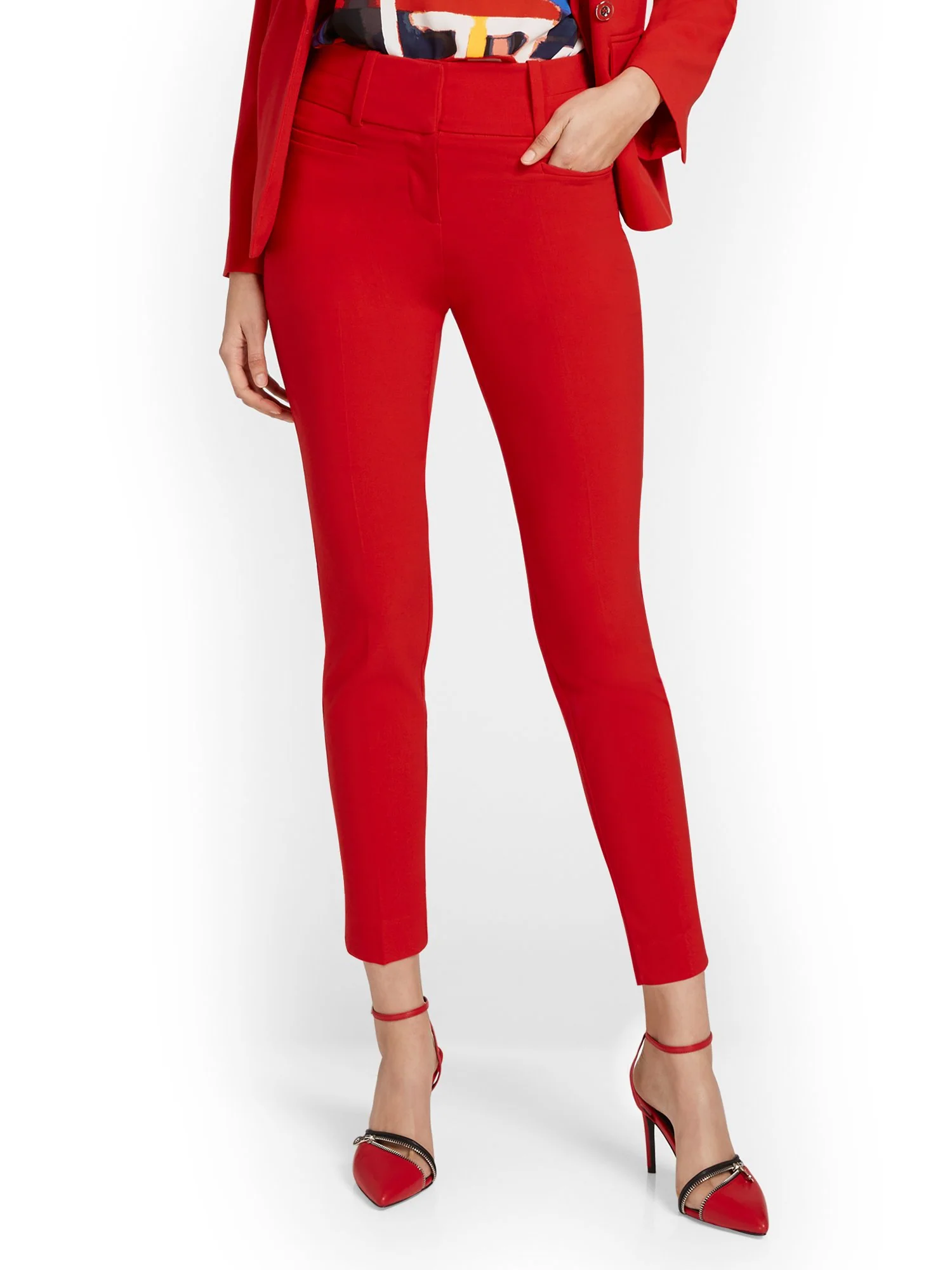 Tall High-Waisted Modern Fit Ankle Pant - Essential Stretch - Image 23