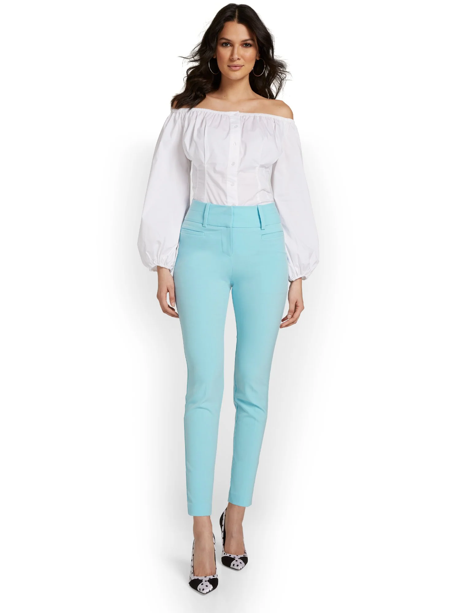 Tall High-Waisted Modern Fit Ankle Pant - Essential Stretch - Image 32