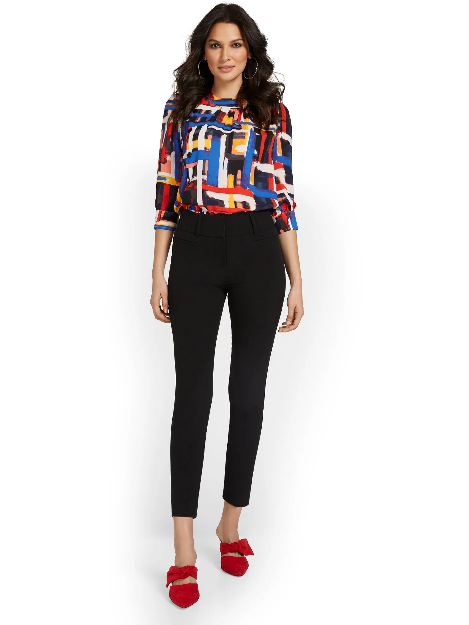 Tall High-Waisted Modern Fit Ankle Pant - Essential Stretch - Image 4