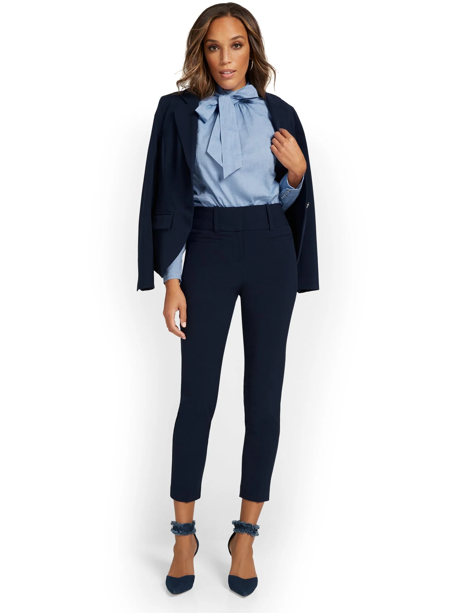 Tall High-Waisted Modern Fit Ankle Pant - Essential Stretch - Image 8