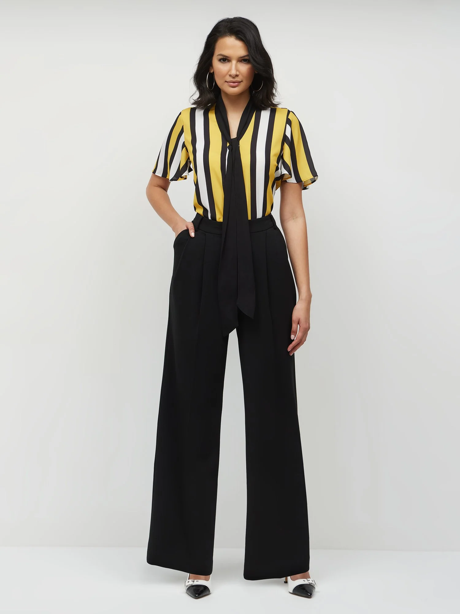 Tall High-Waisted Pleated Wide-Leg Pant - Magic Crepe®