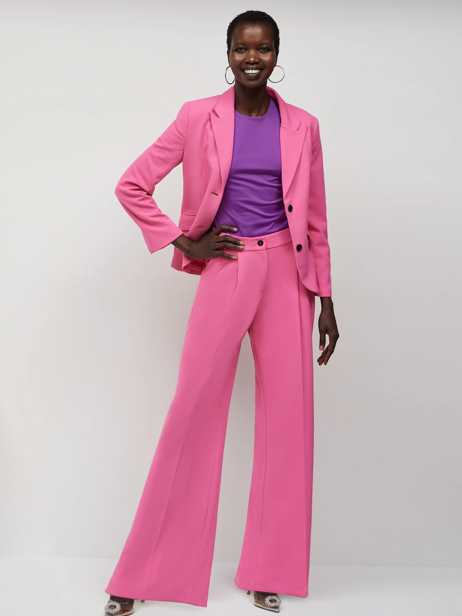Tall High-Waisted Pleated Wide-Leg Pant - Magic Crepe® - Image 8