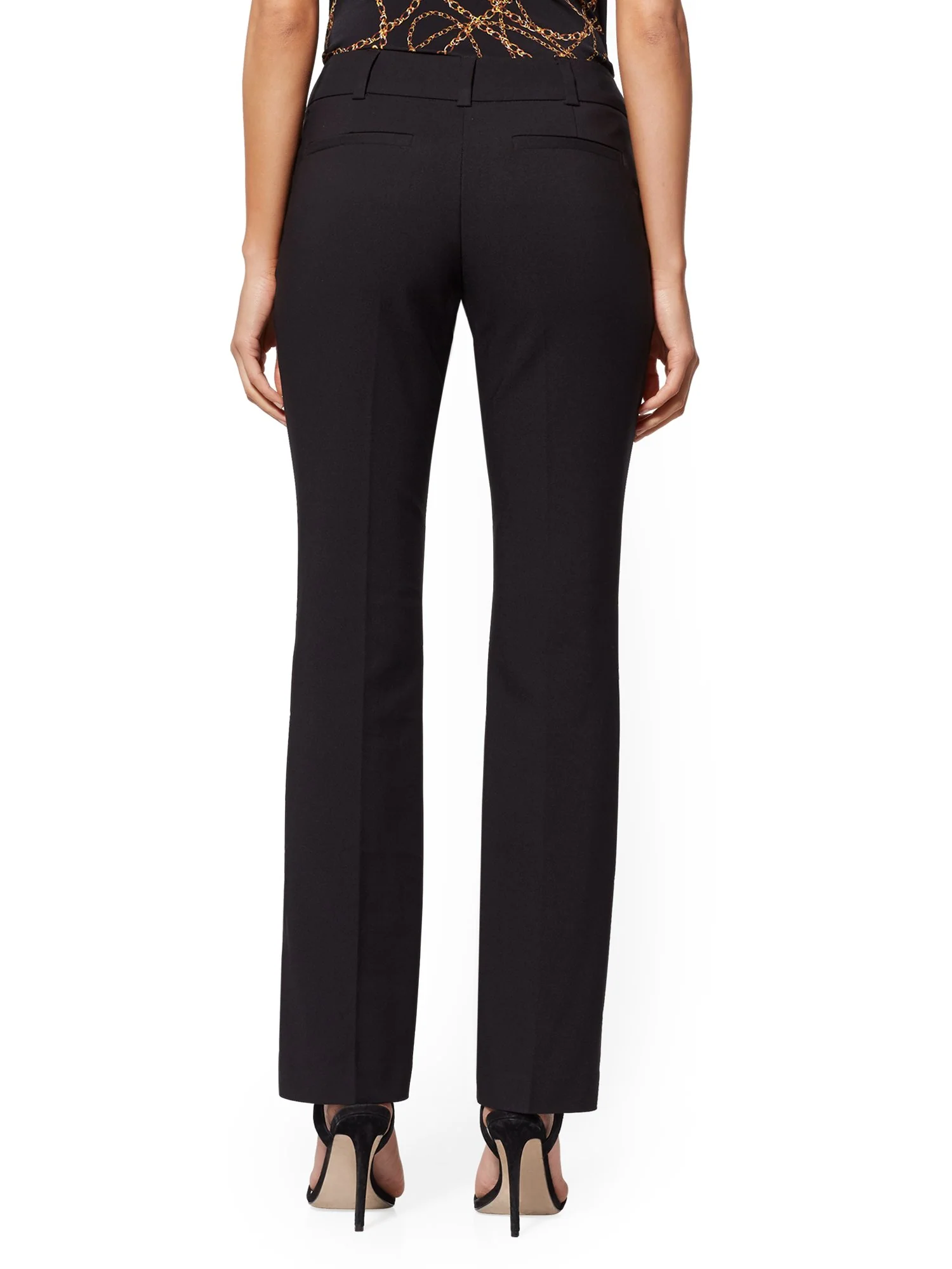 Tall Horsebit-Accent Straight-Leg Pant - Signature - 7th Avenue - Image 3