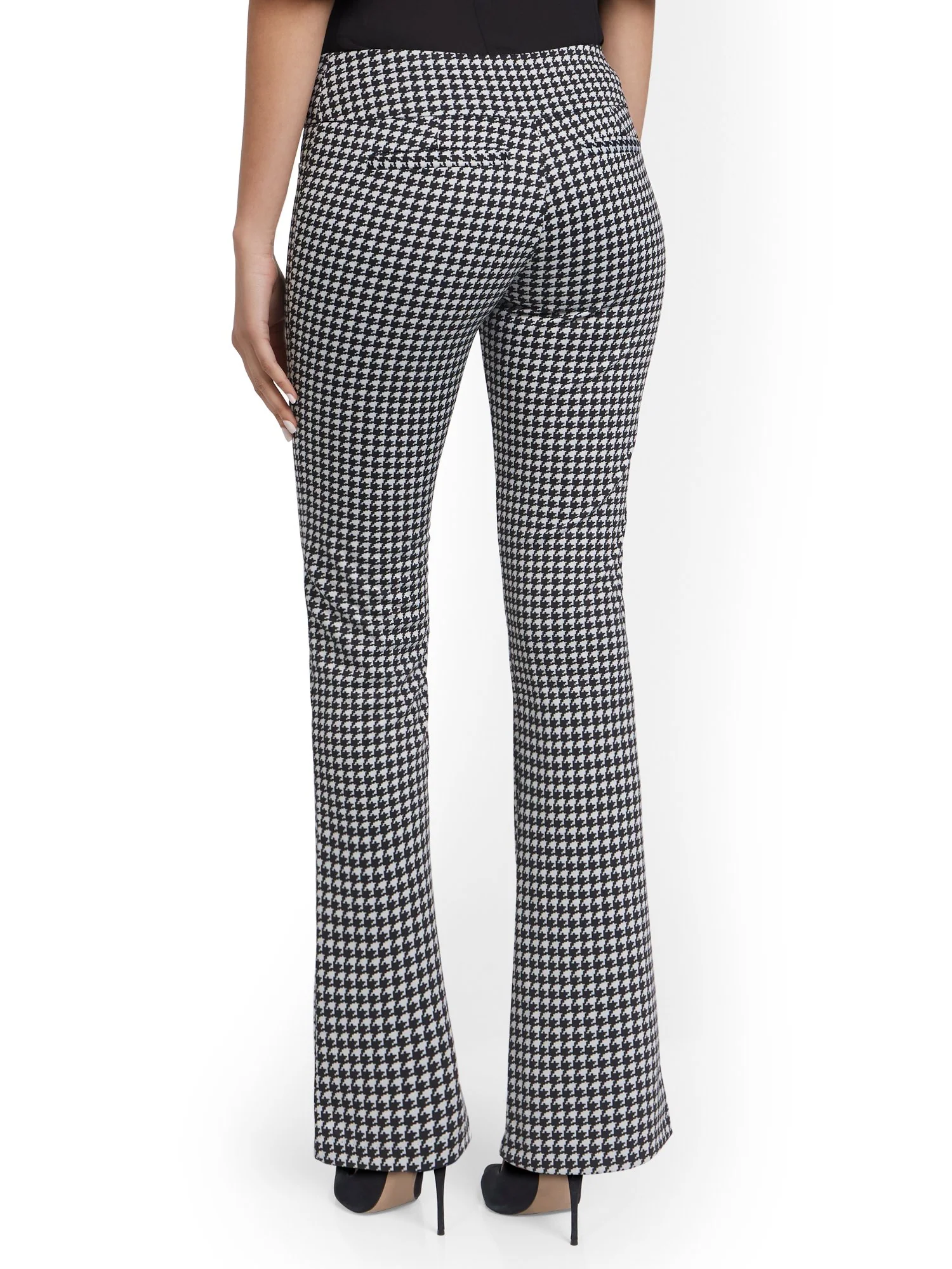 Tall Houndstooth Pull-On Bootcut Ponte Knit Pant - Superflex - Image 3