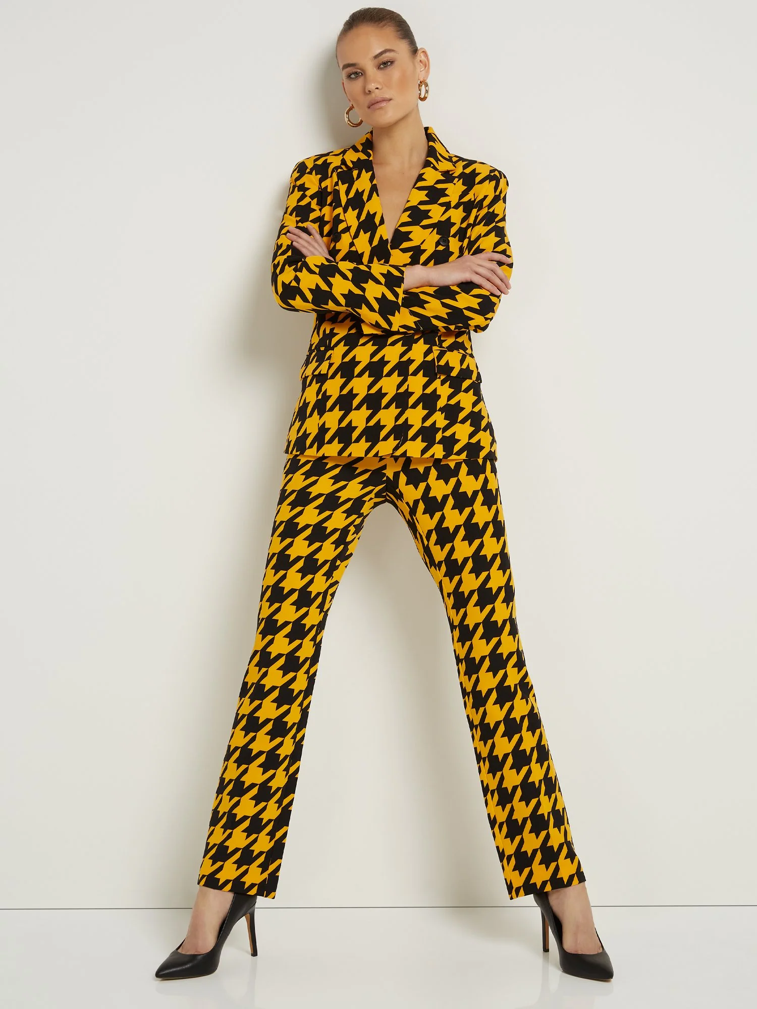 Tall Houndstooth Straight-Leg Pant - Image 2